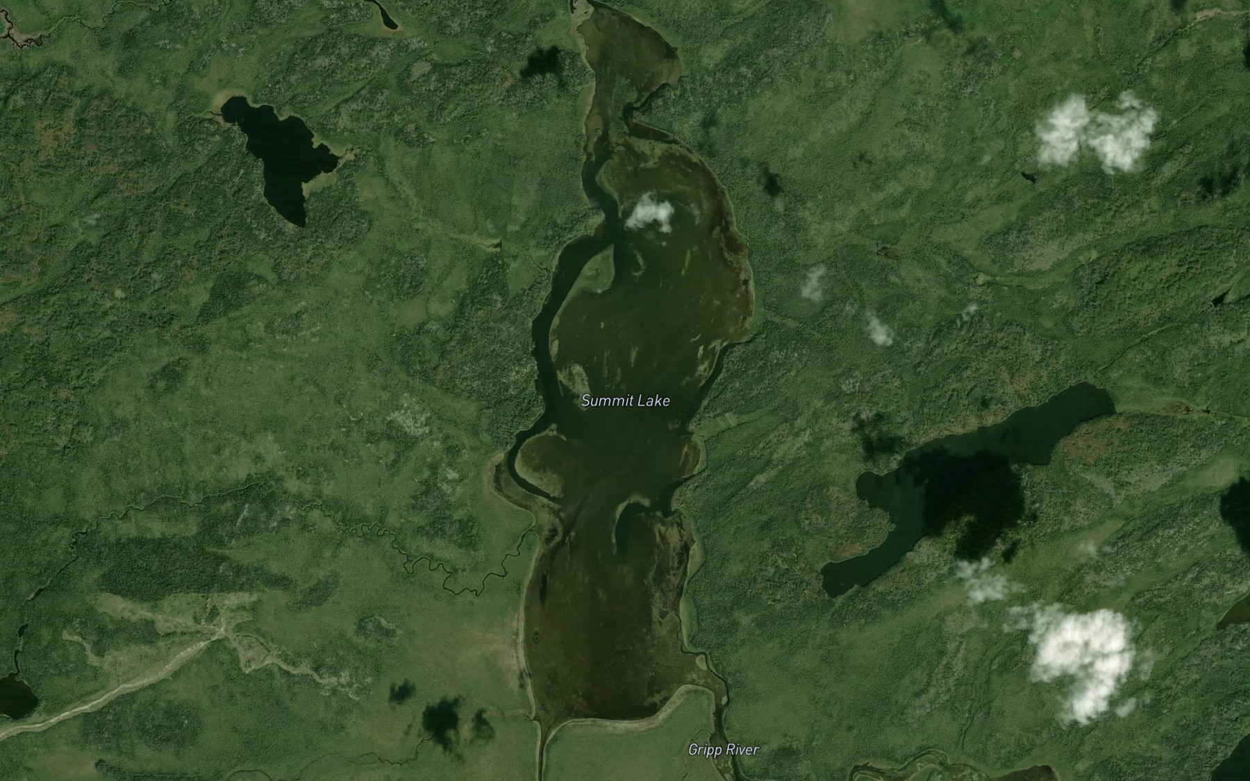 Satellite map of the Summit Lake