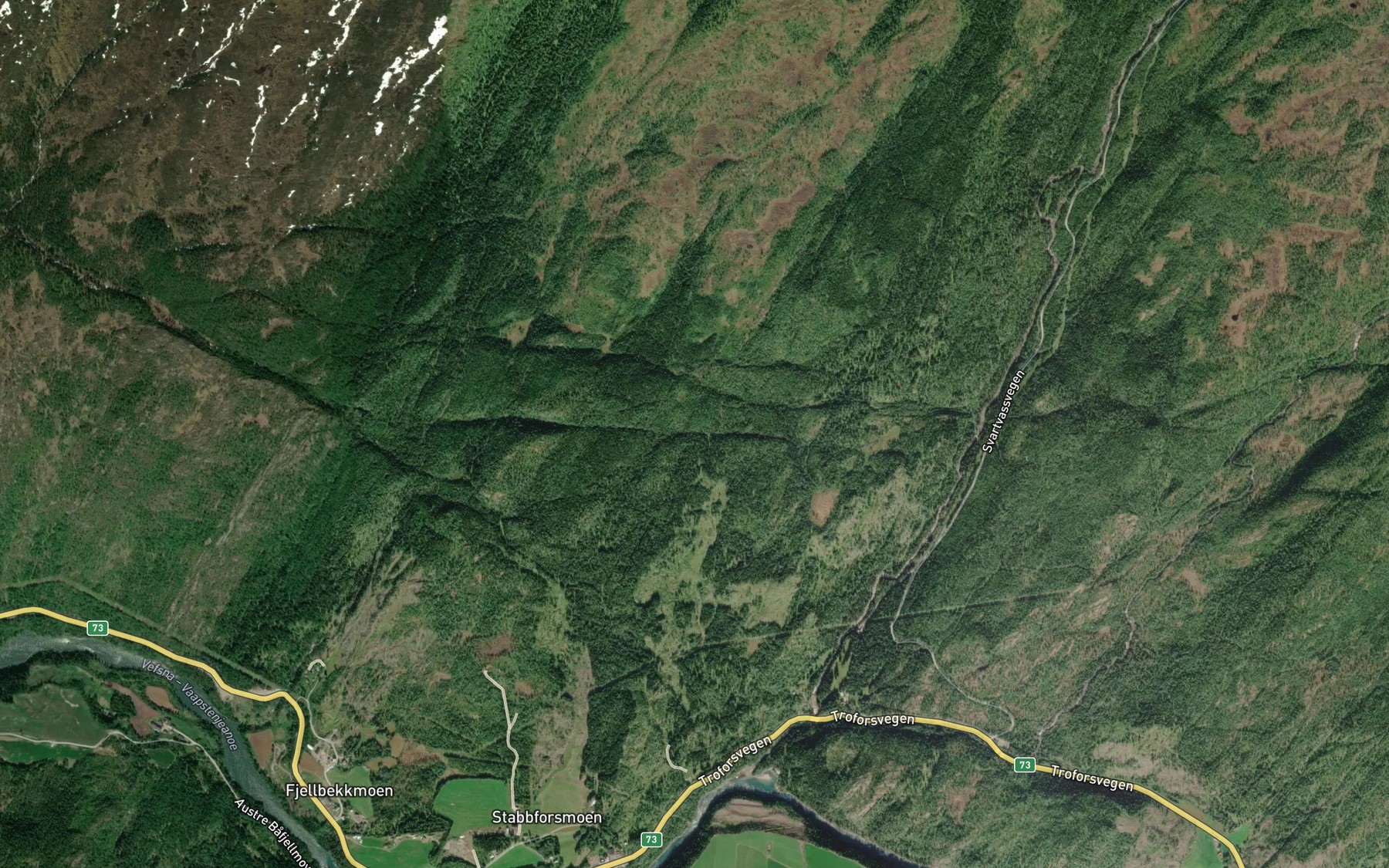 Satellite map of the Bjonnbekken