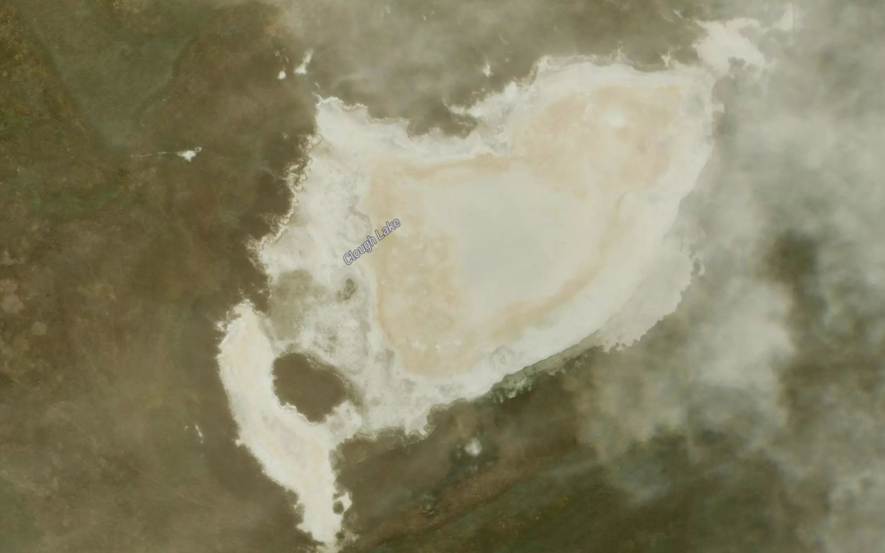 Satellite map of the Clough Lake
