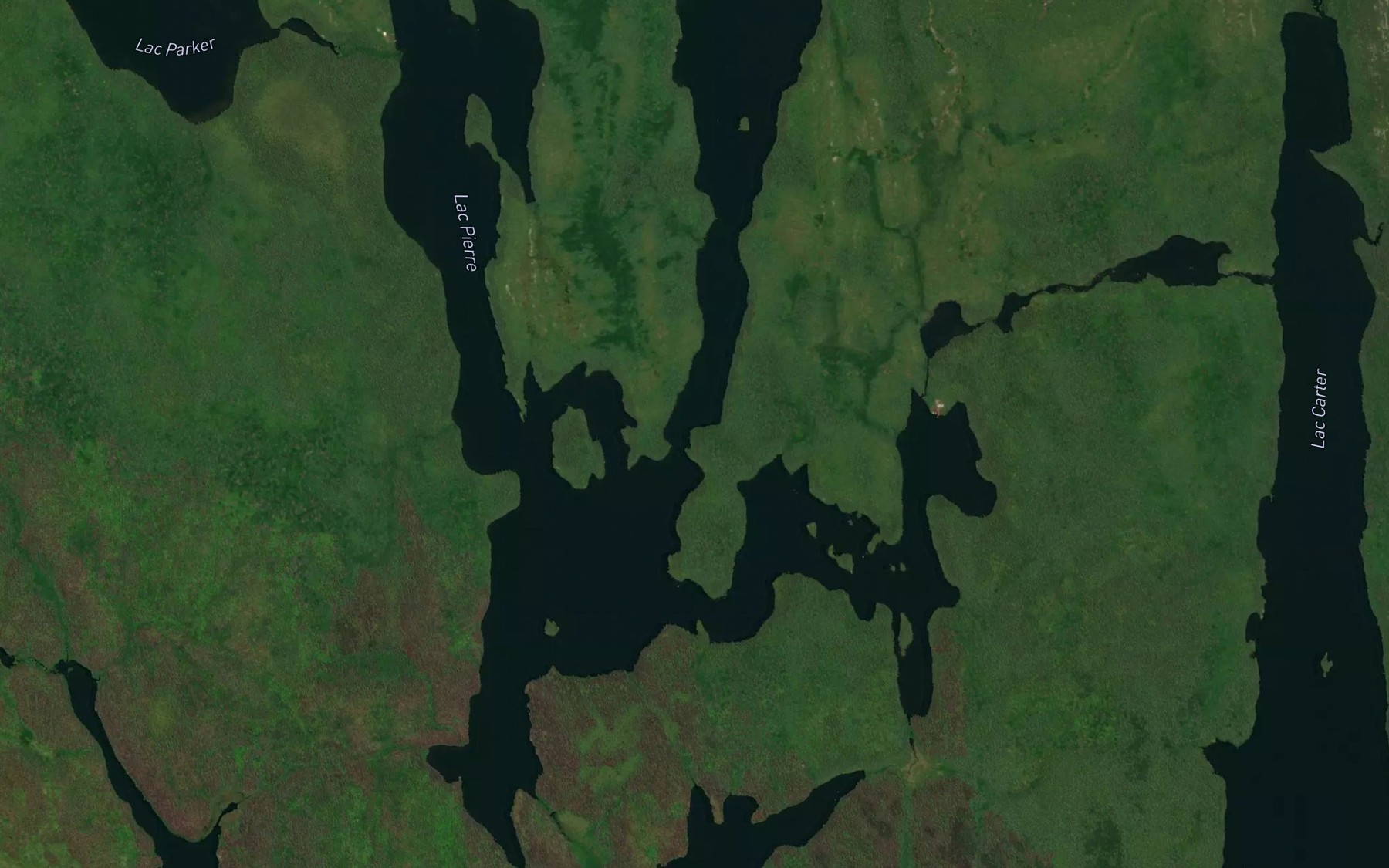 Satellite map of the Lac Pierre