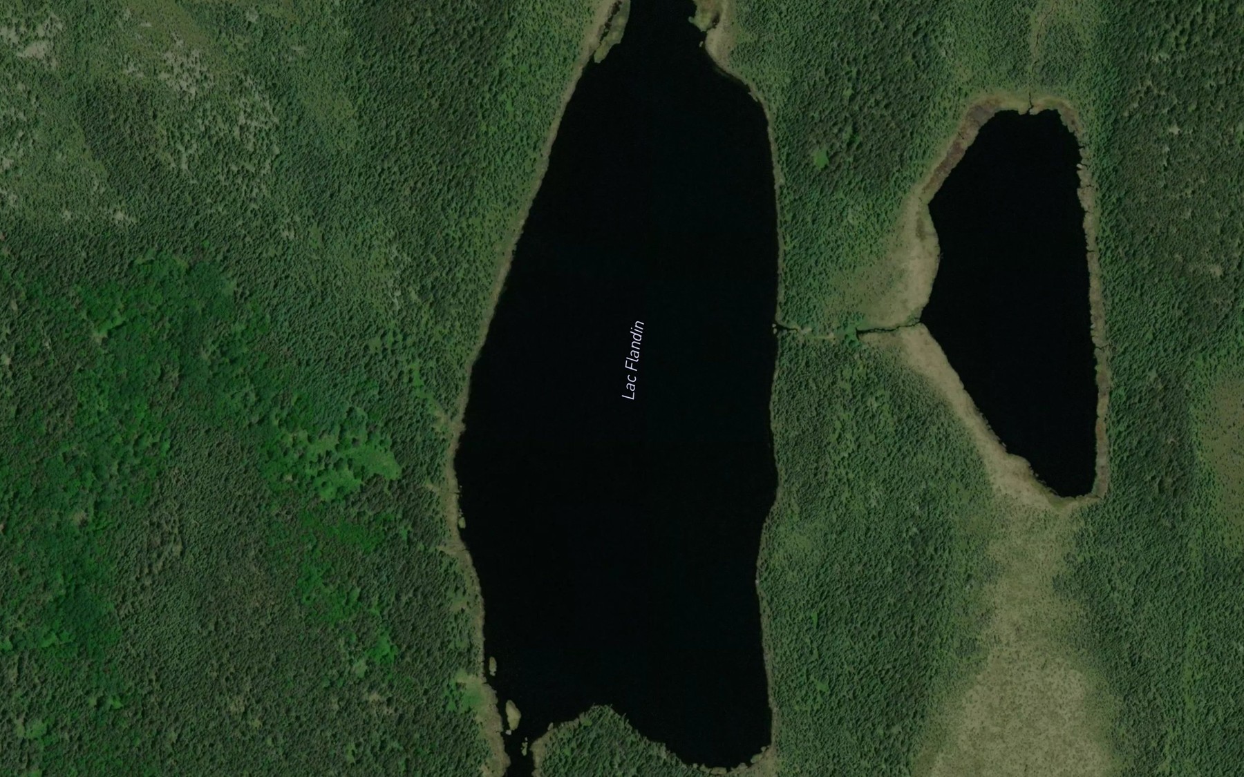 Satellite map of the Lac Flandin