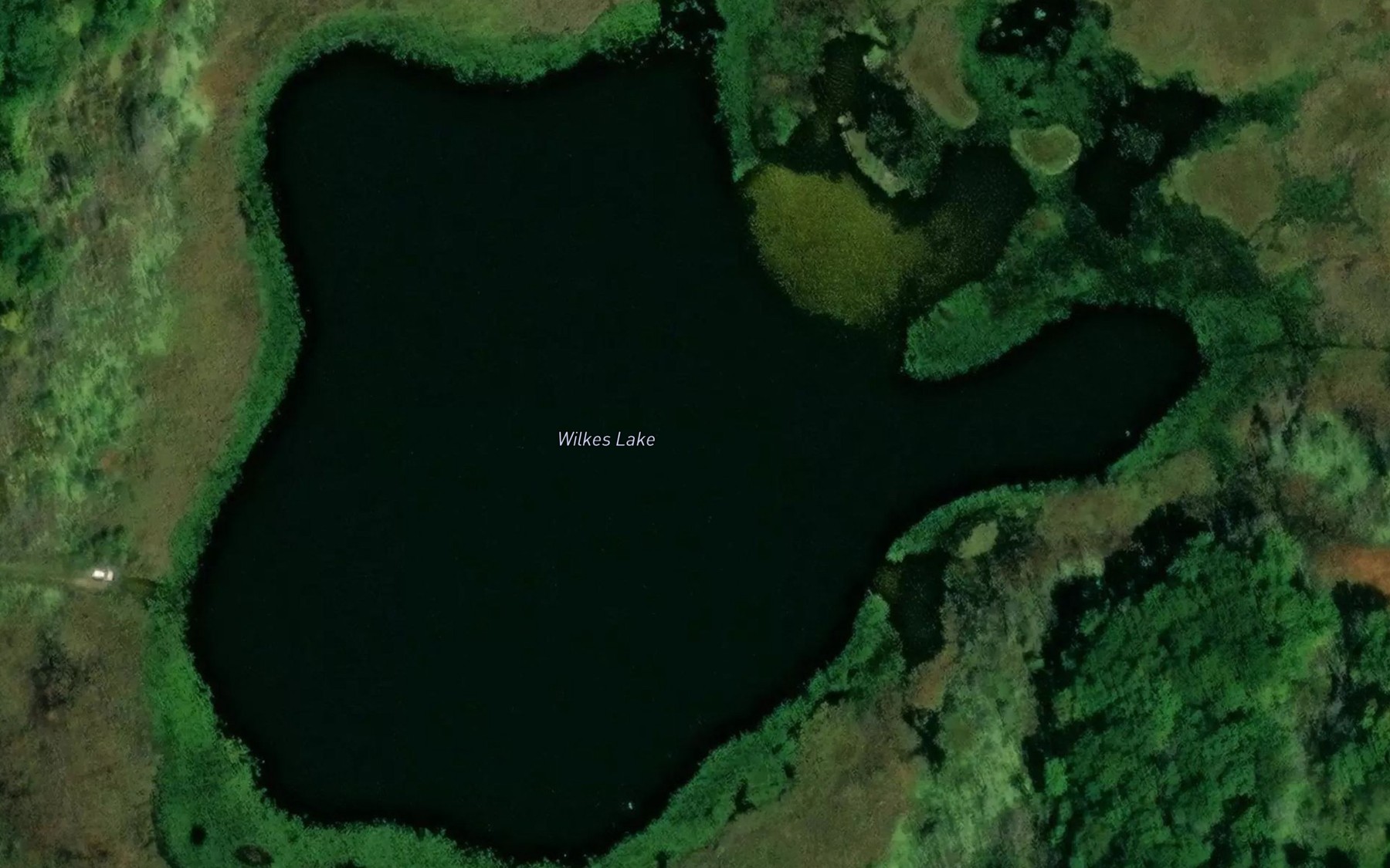 Satellite map of the Wilkes Lake