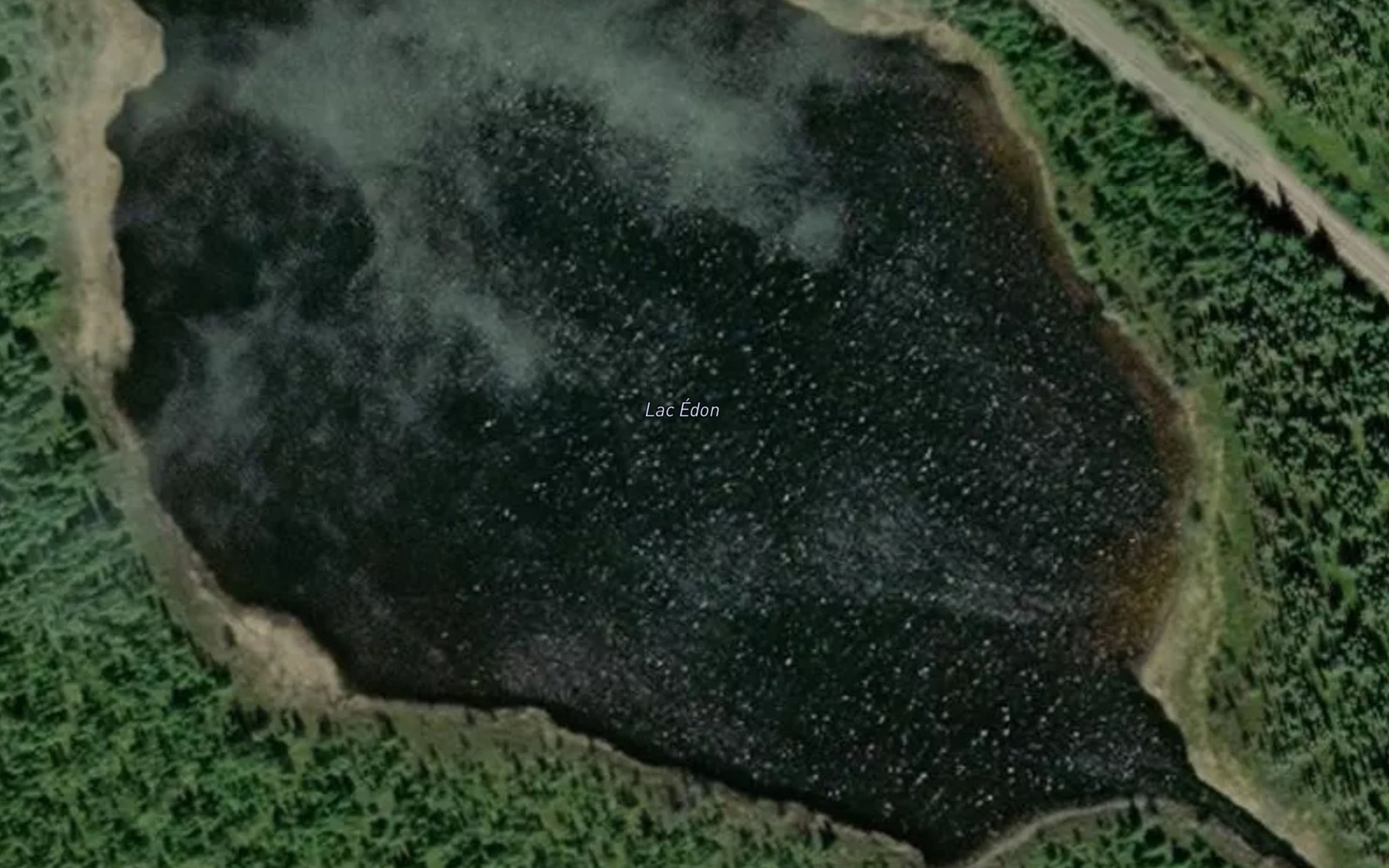 Satellite map of the Lac Edon
