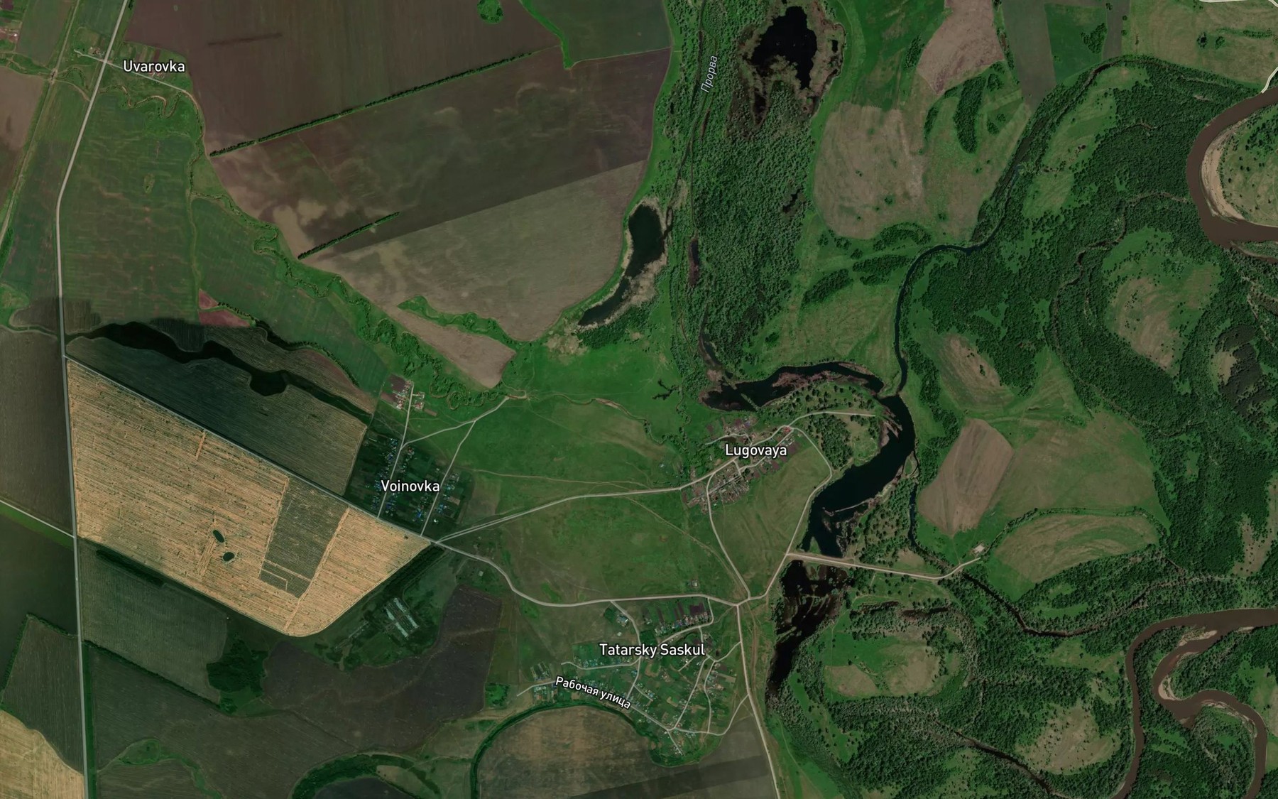 Satellite map of the Karmalka