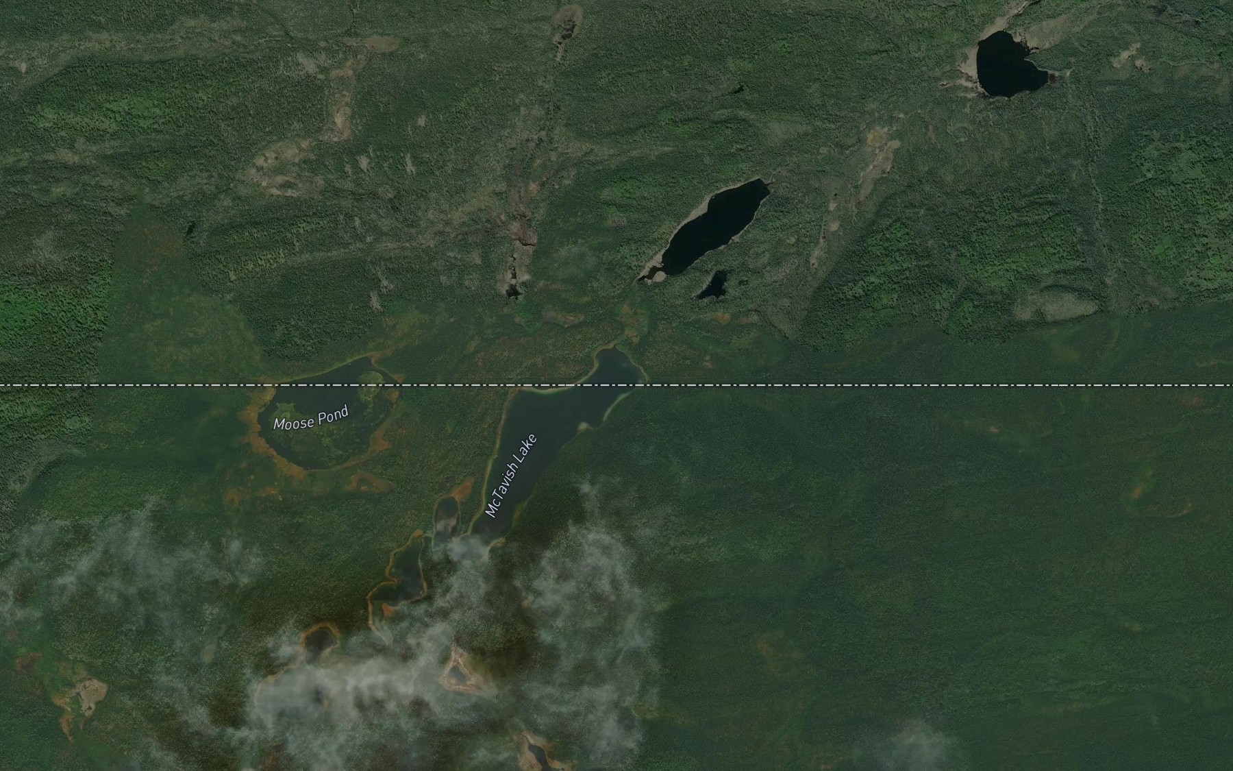 Satellite map of the McTavish Lake