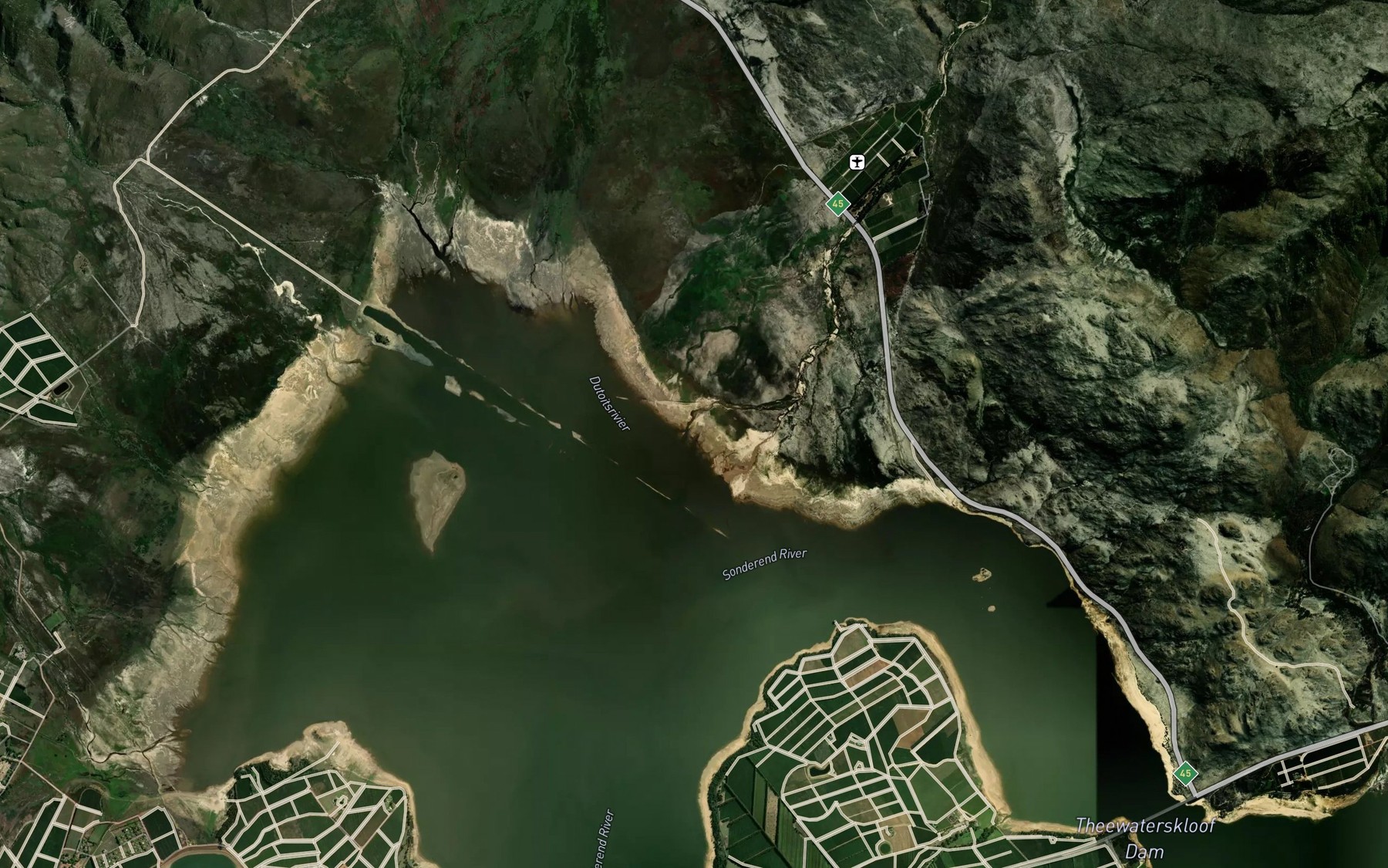 Satellite map of the Amandelrivier