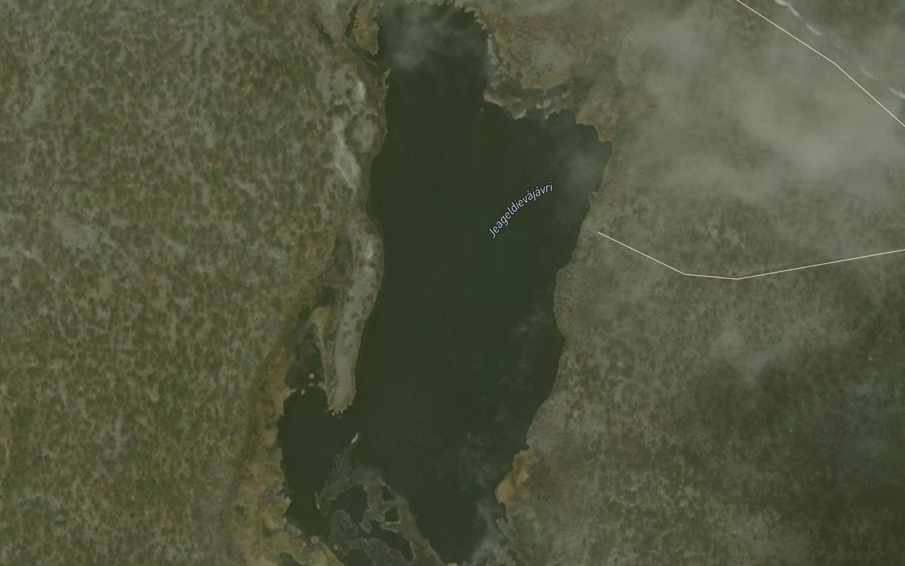 Satellite map of the Jaegeldievajavri
