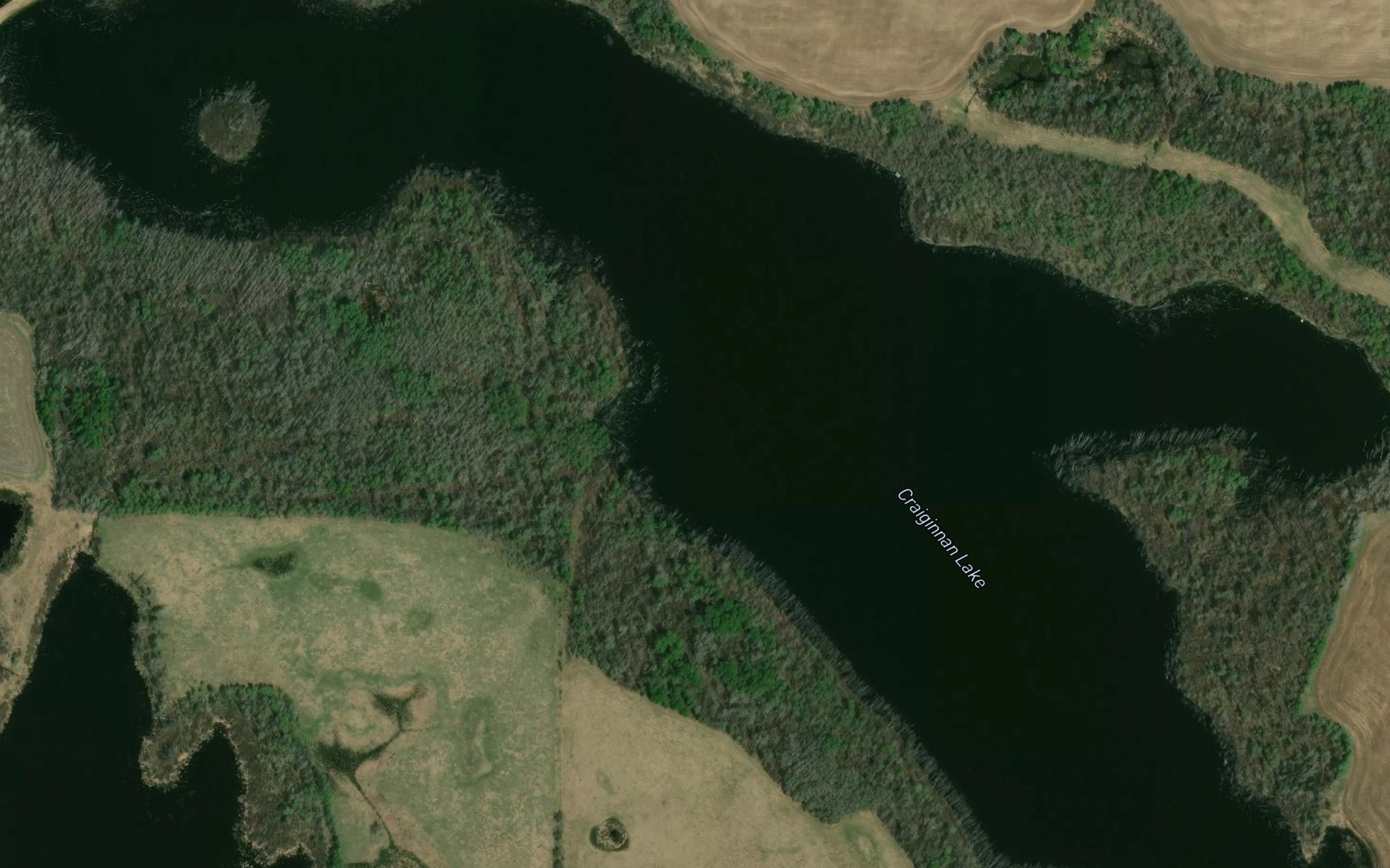 Satellite map of the Craiginnan Lake