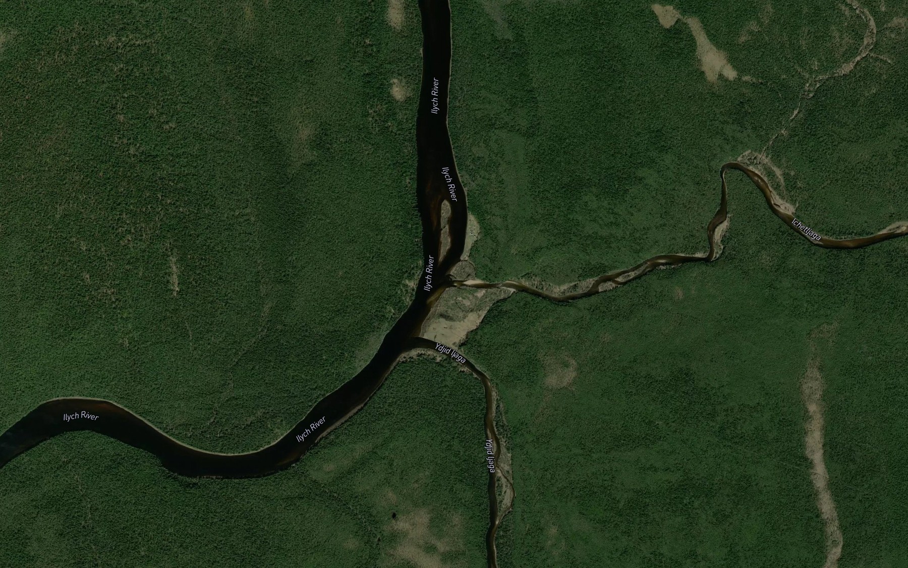 Satellite map of the Ichetlyaga