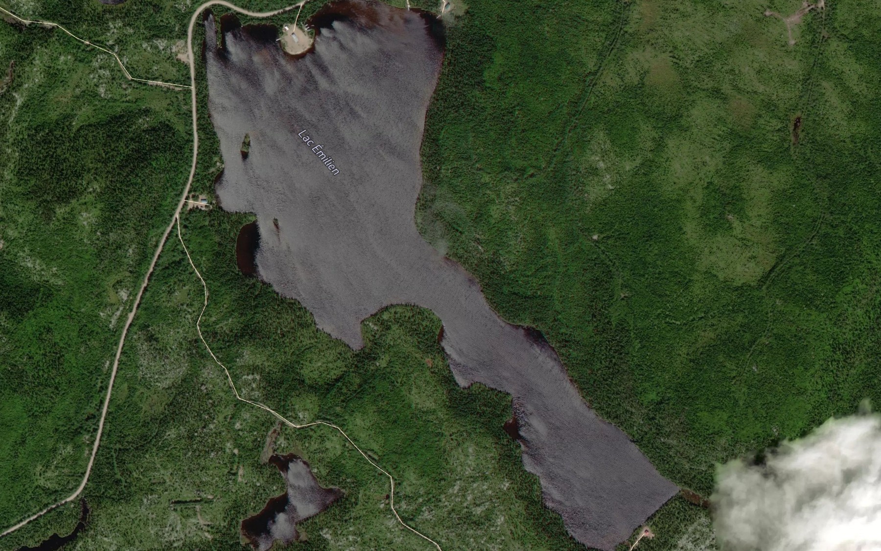 Satellite map of the Lac Emilien