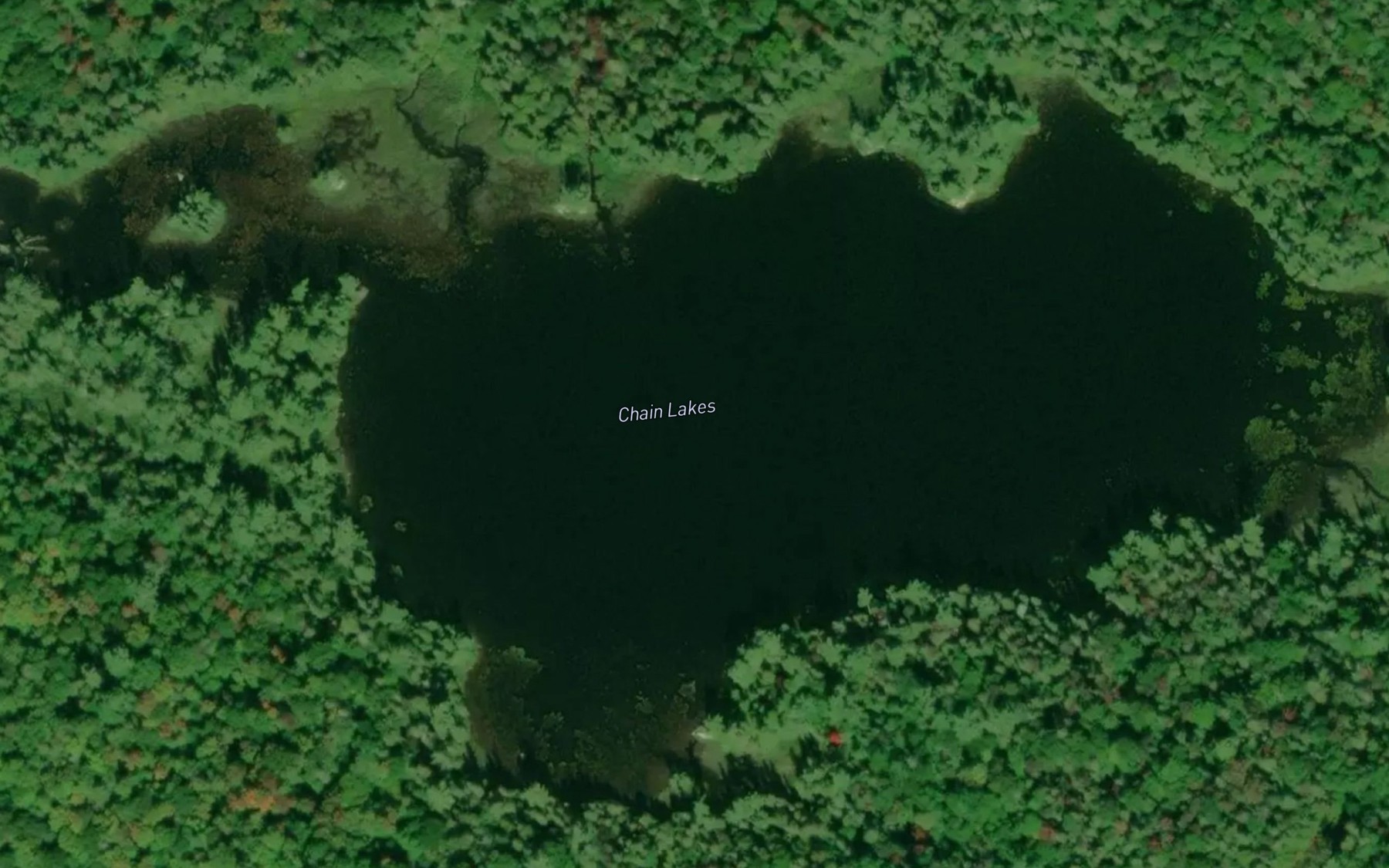 Satellite map of the Chain Lakes