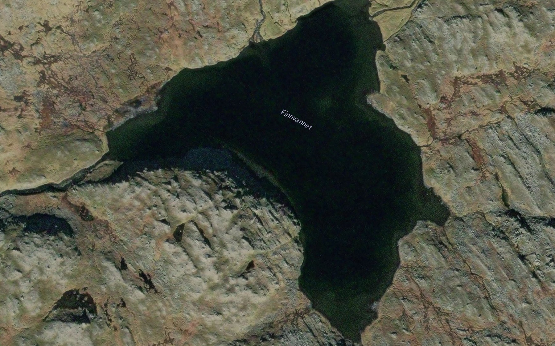 Satellite map of the Finnvatnet