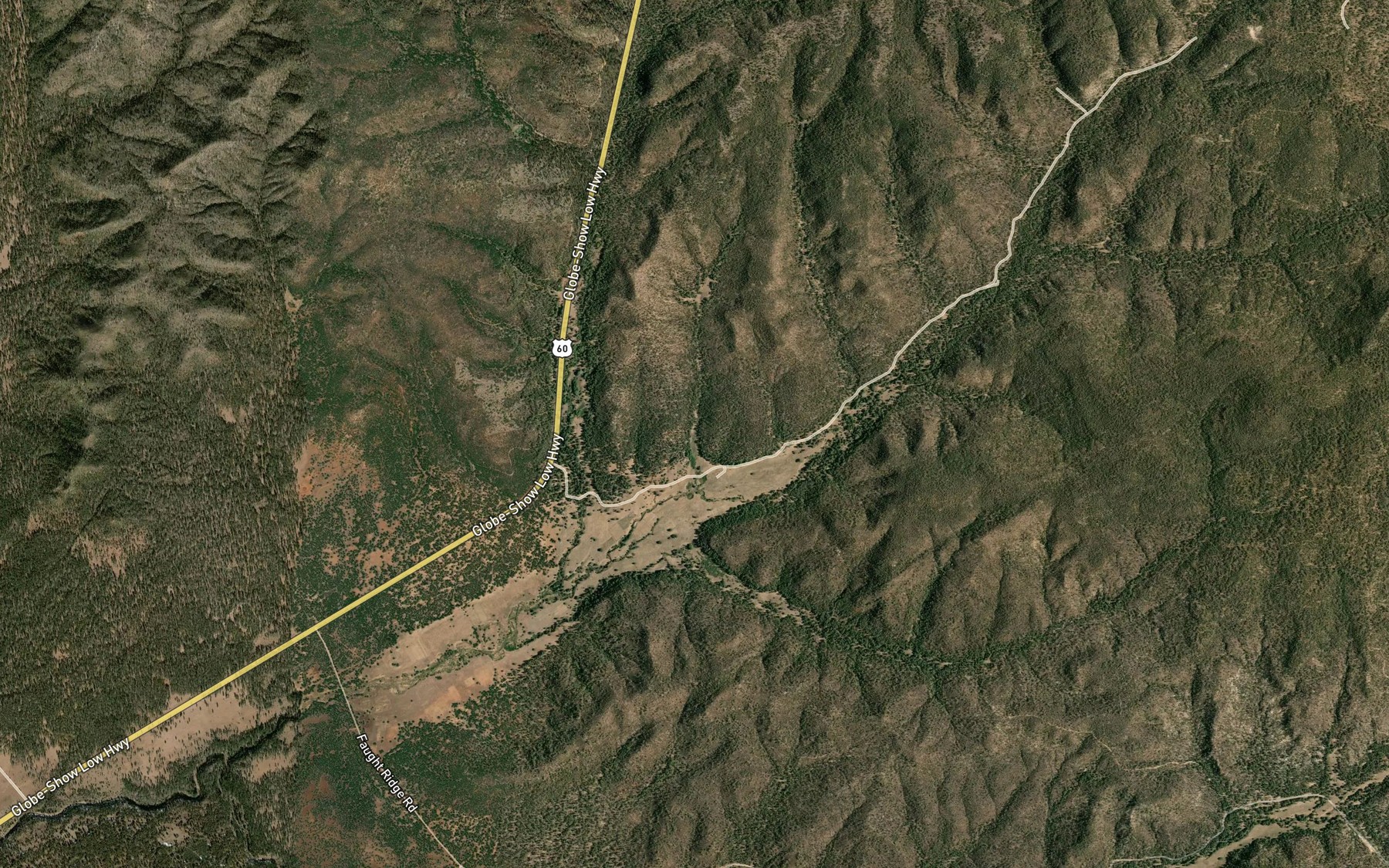 Satellite map of the Ruin Springs