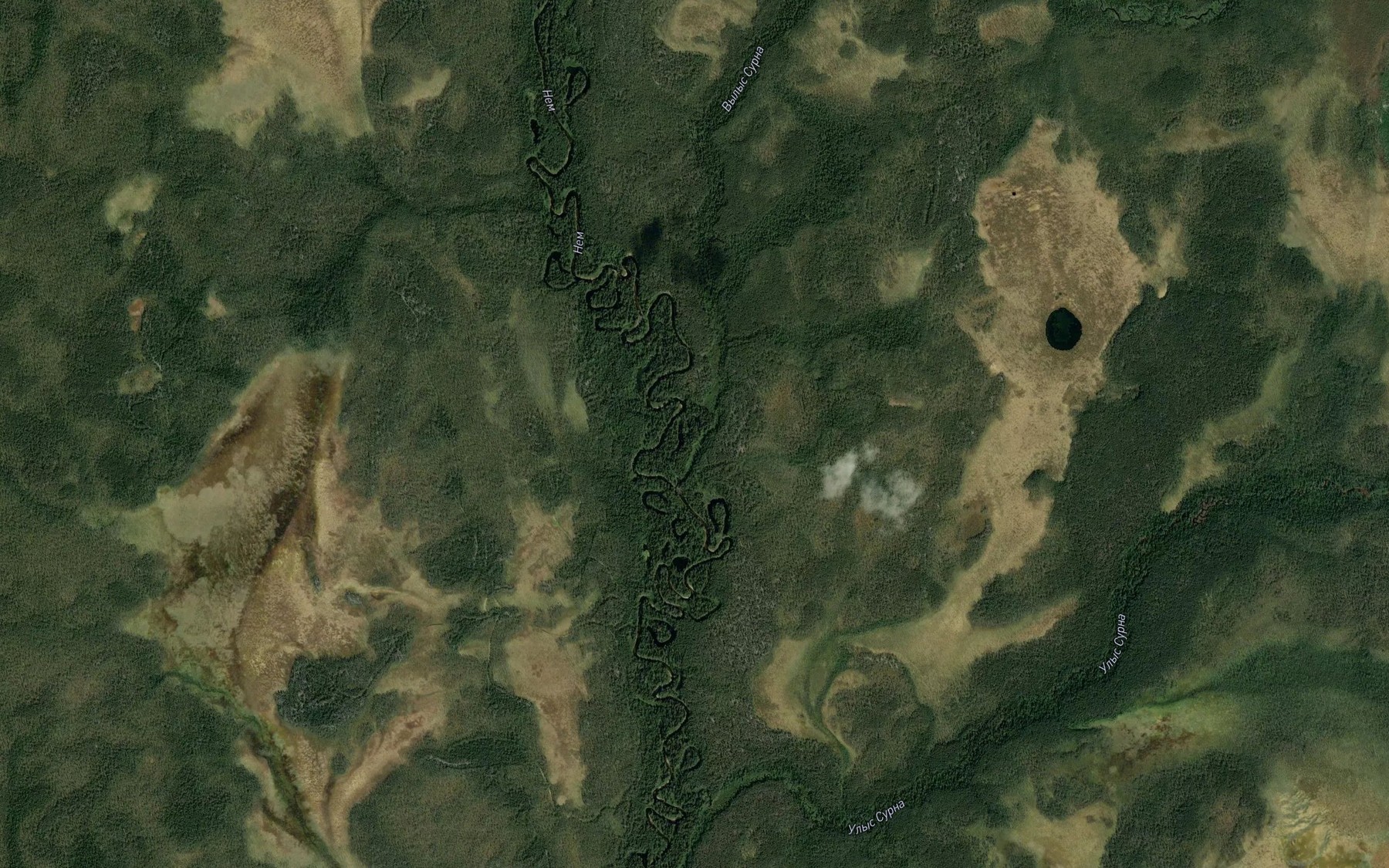 Satellite map of the Vylys Surna
