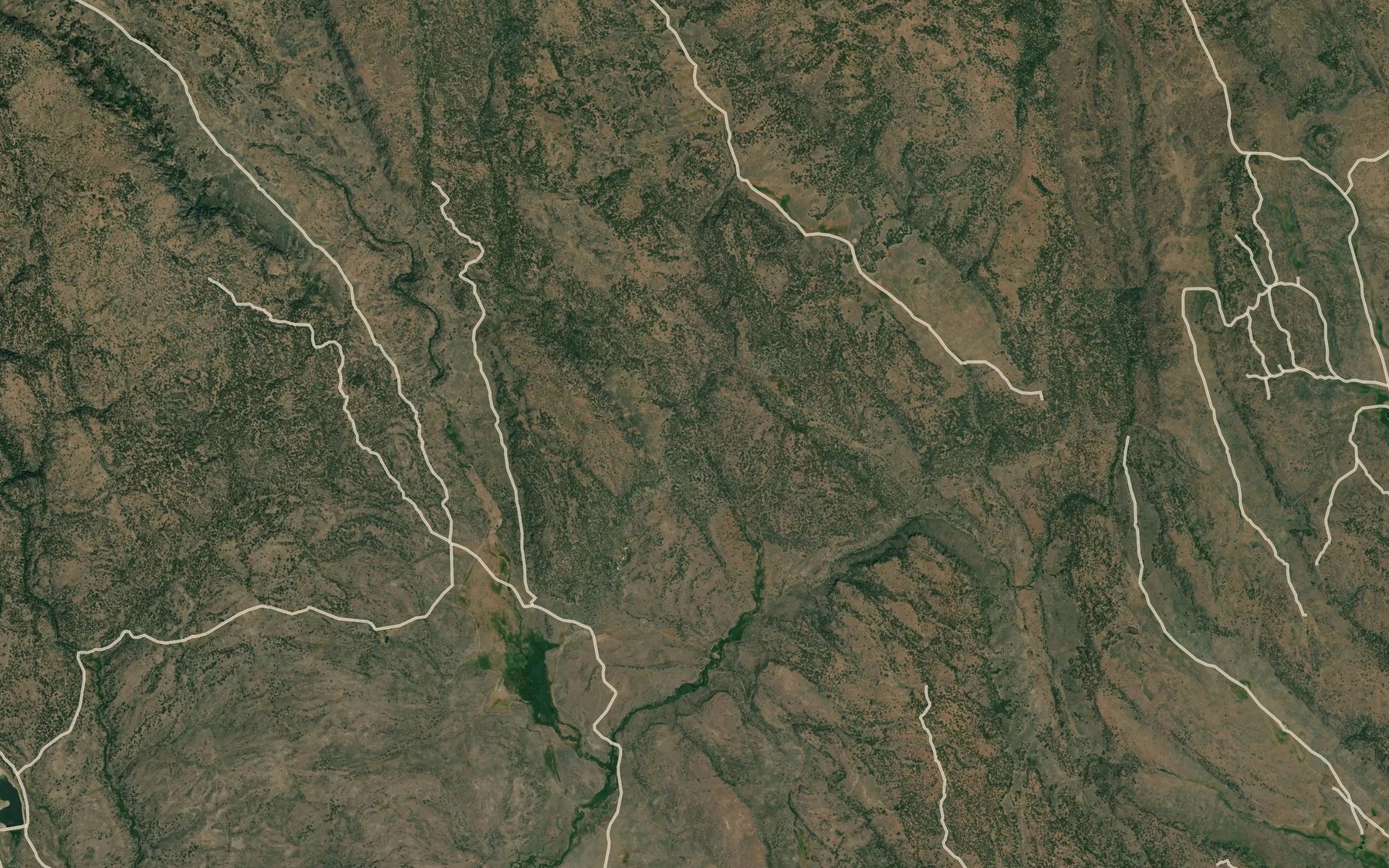 Satellite map of the Crooked Creek