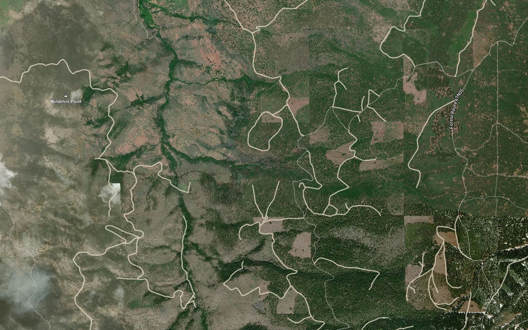 Satellite map of the Big Spring