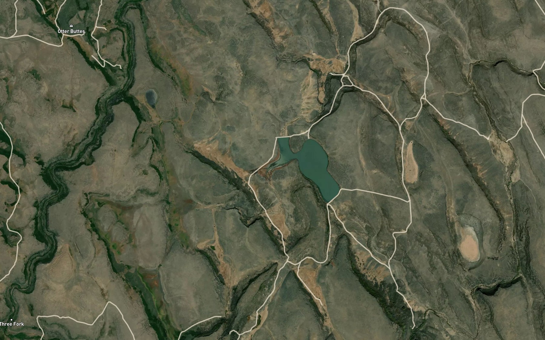 Satellite map of the Snow Creek