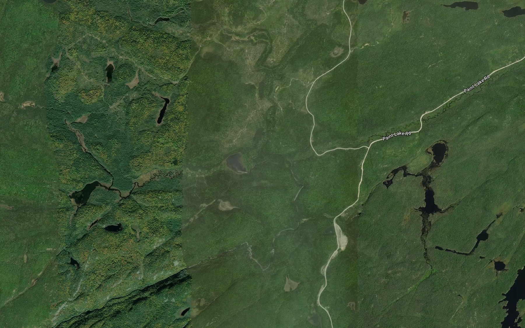 Satellite map of the Farwell Creek