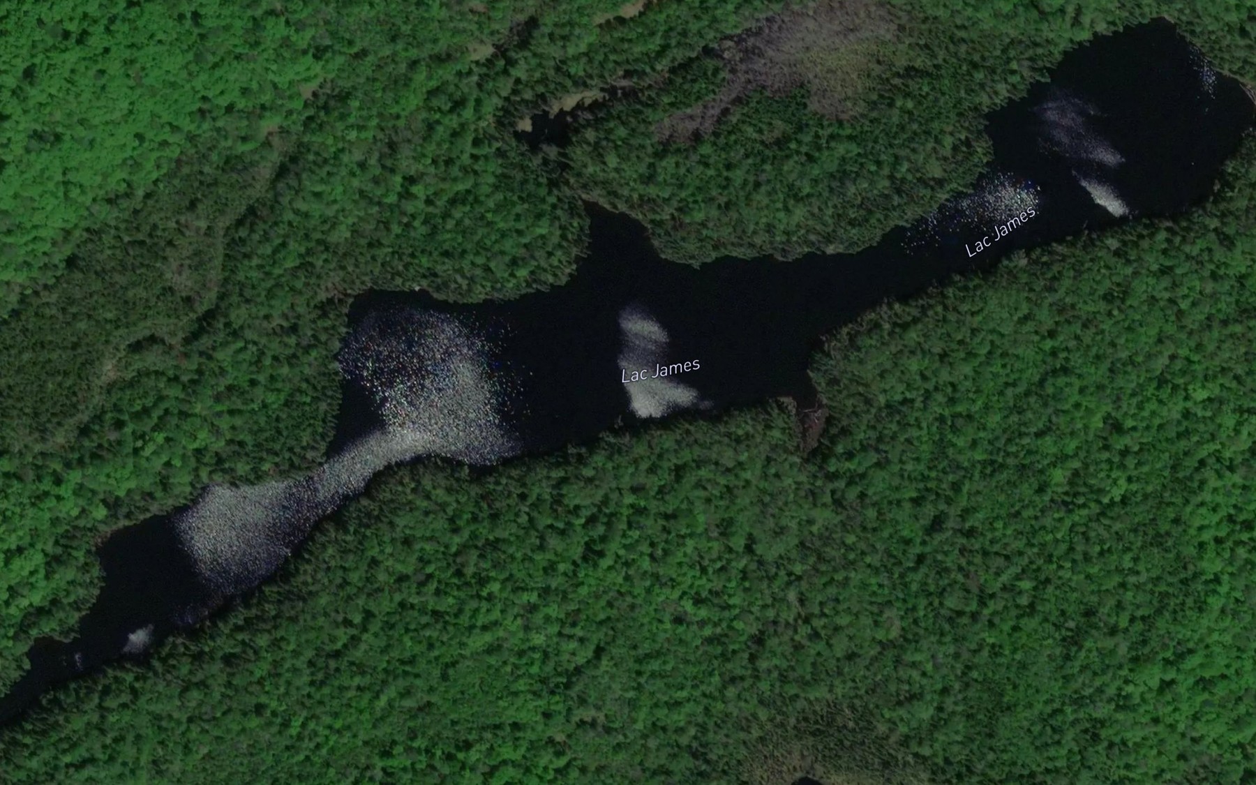 Satellite map of the Lac James