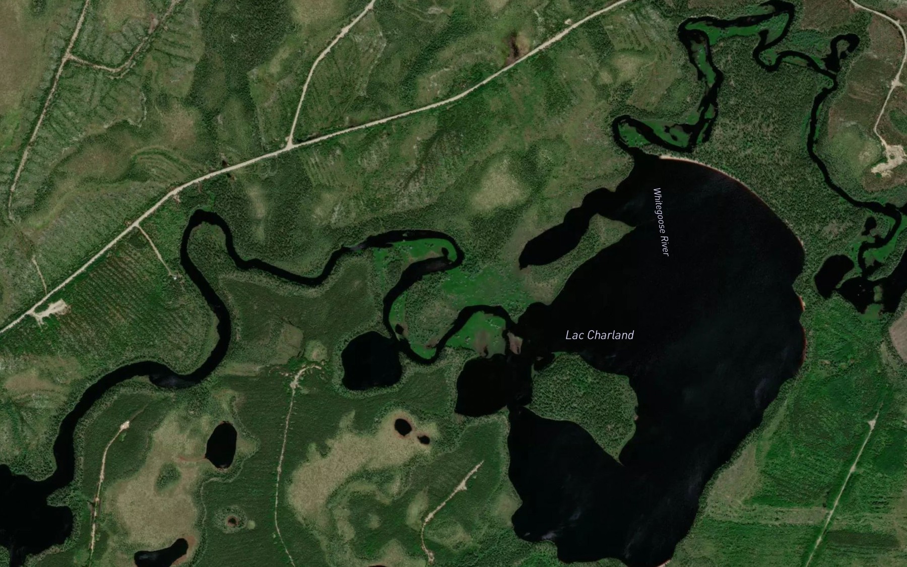 Satellite map of the Lac Charland
