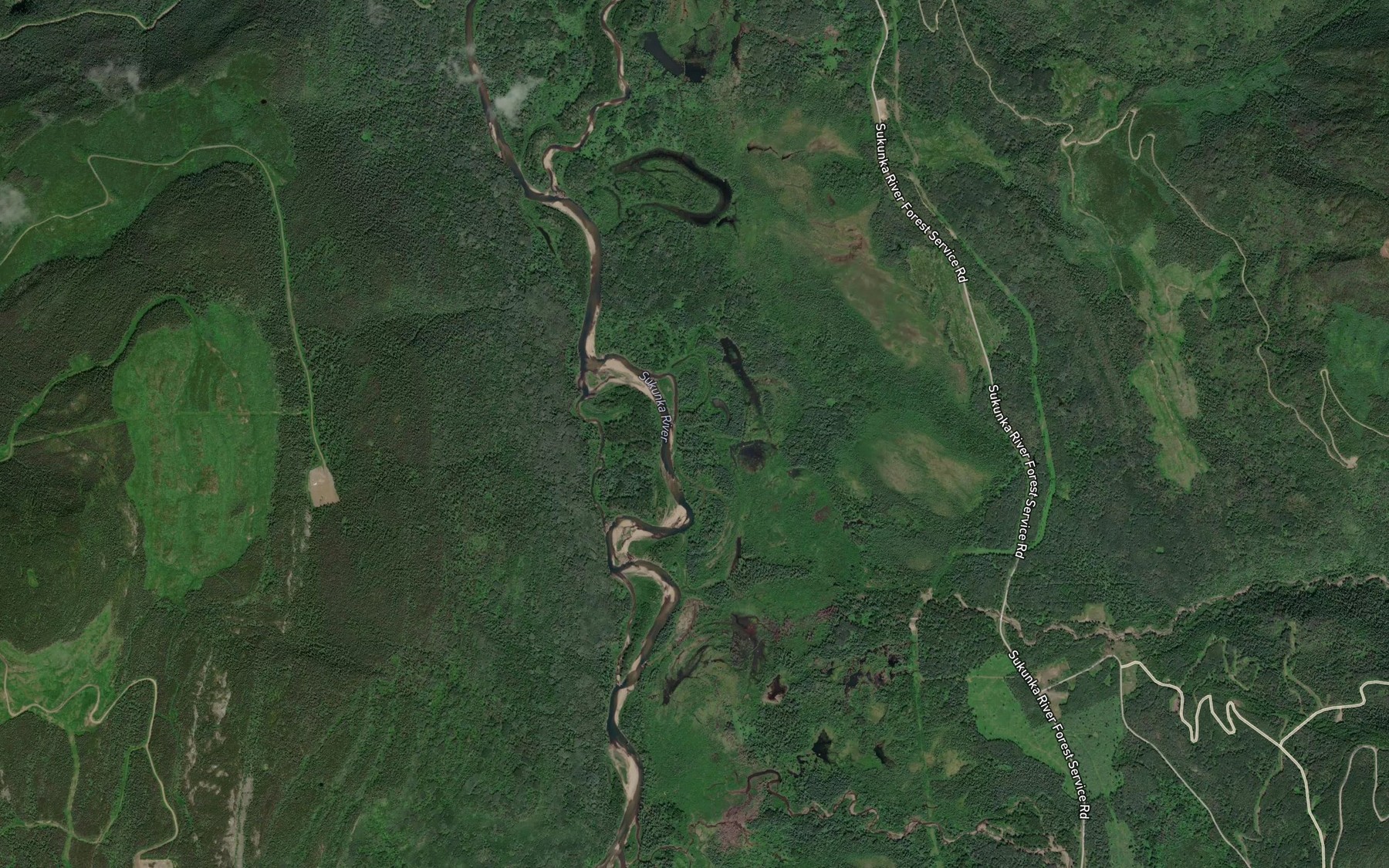 Satellite map of the Skeeter Creek