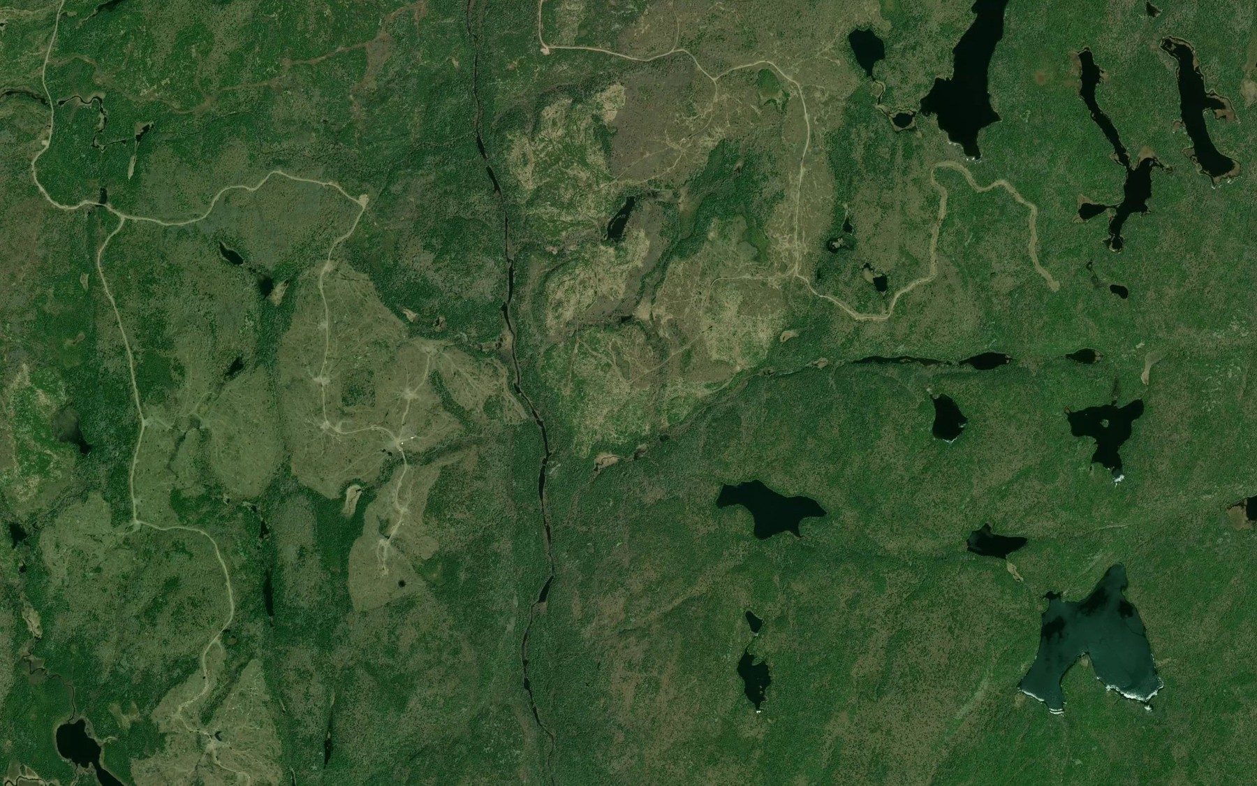 Satellite map of the Tastan Creek