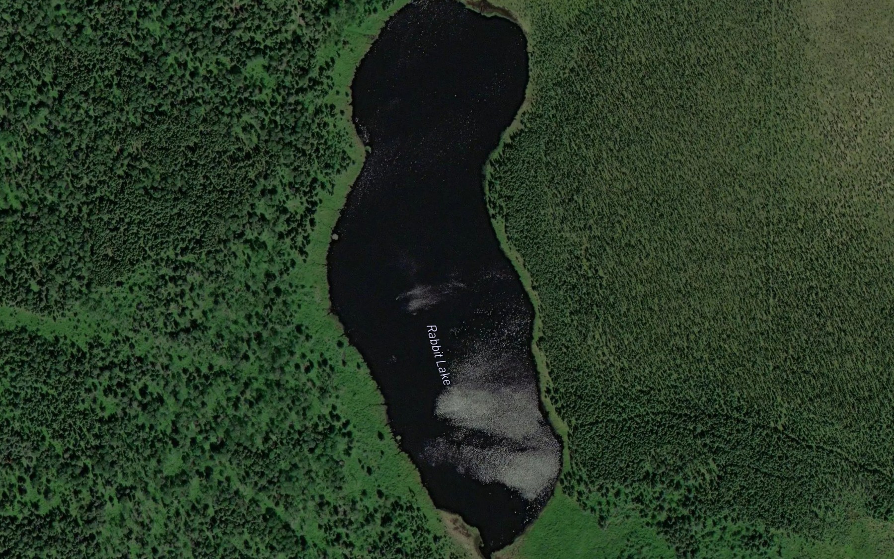 Satellite map of the Rabbit Lake