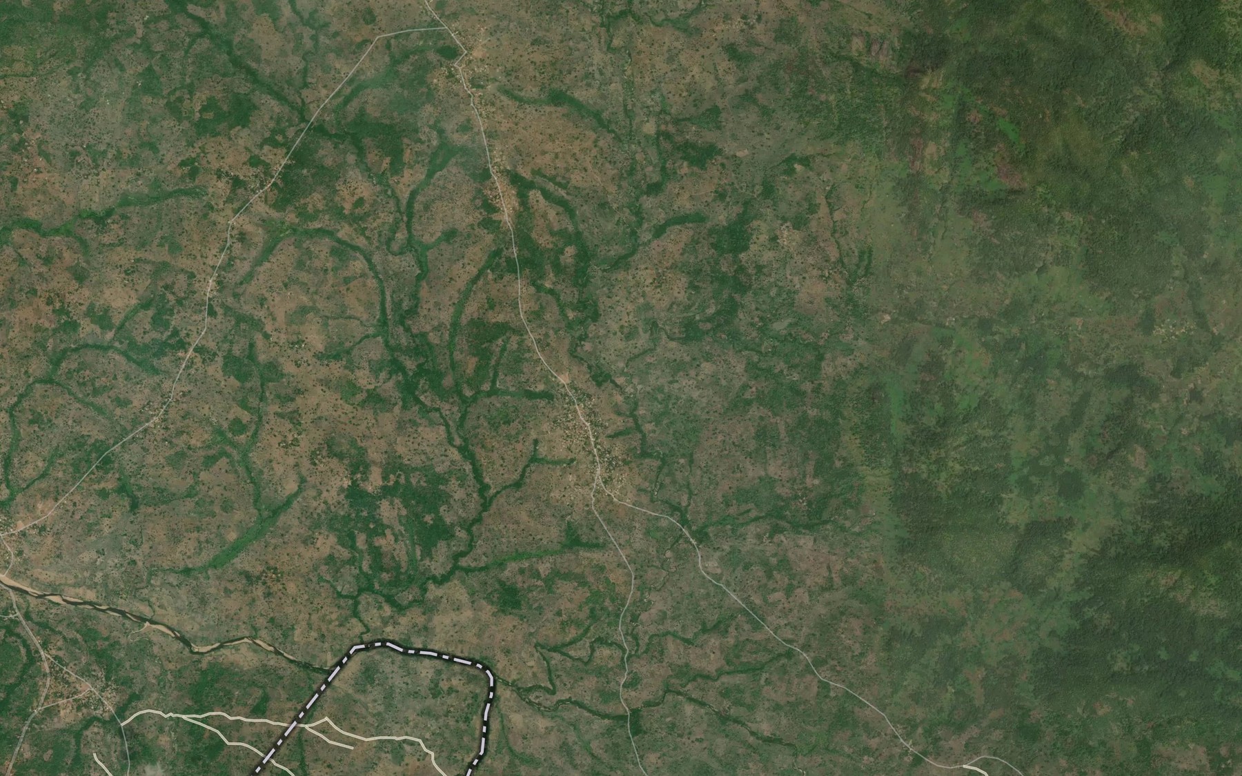 Satellite map of the River Zambuka
