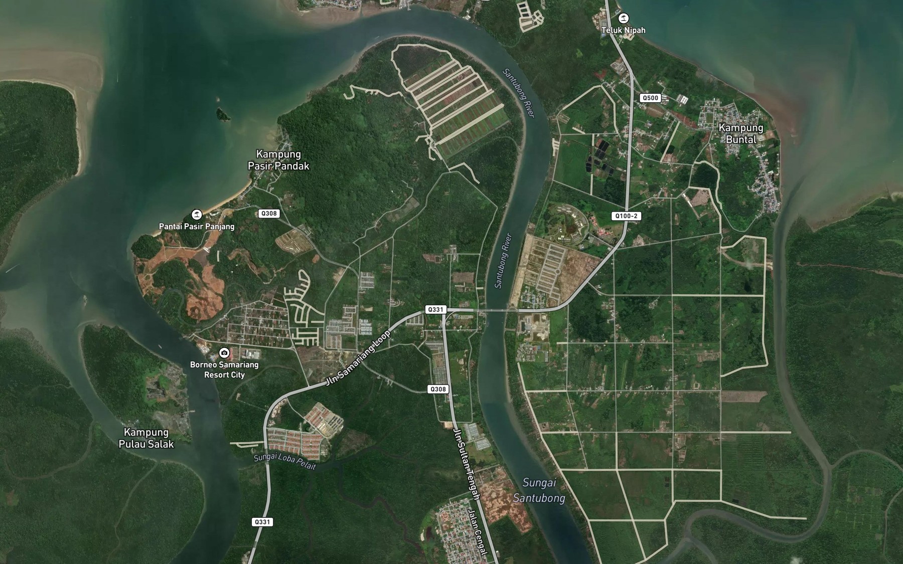 Satellite map of the Sungai Pelai Kechil