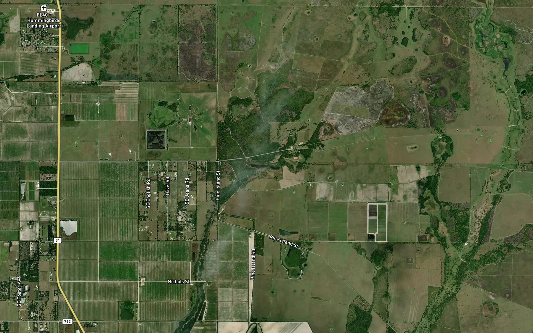 Satellite map of the Pine Island Lake