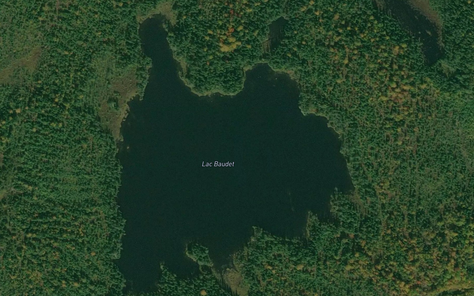 Satellite map of the Lac Baudet