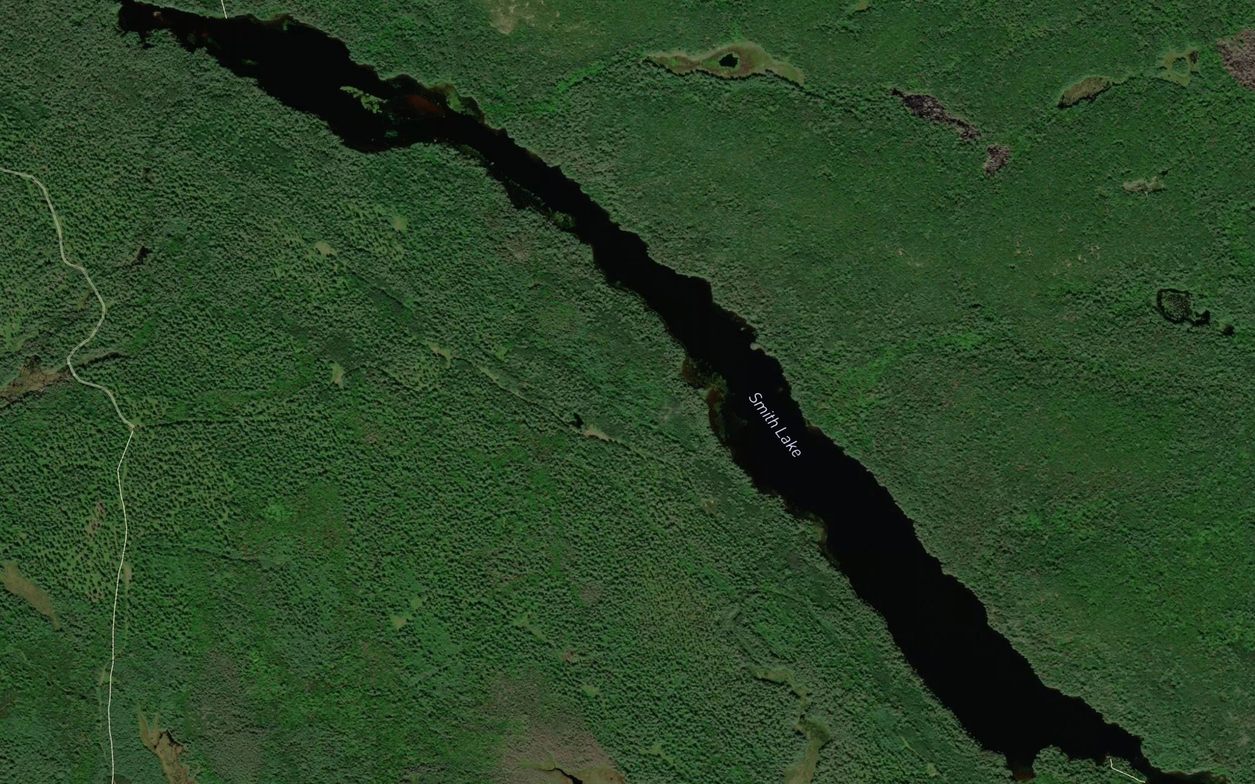 Satellite map of the Smith Lake