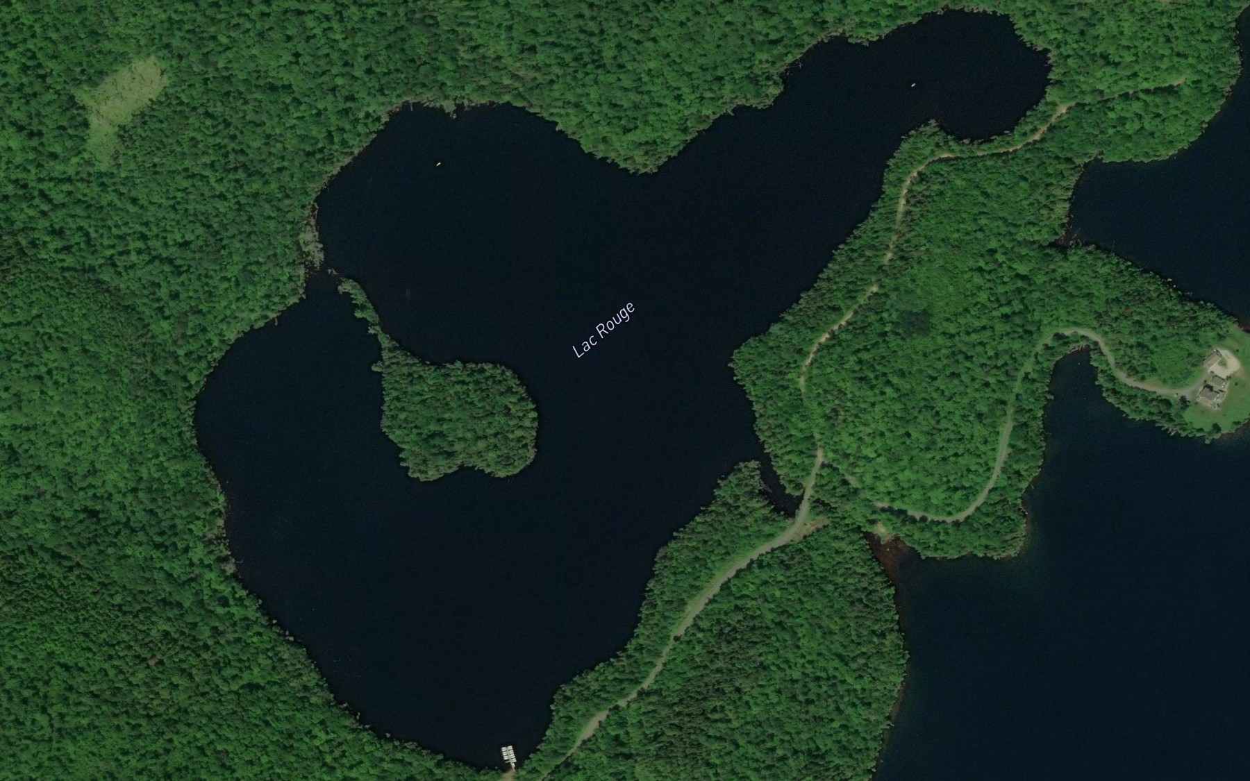 Satellite map of the Lac Rouge