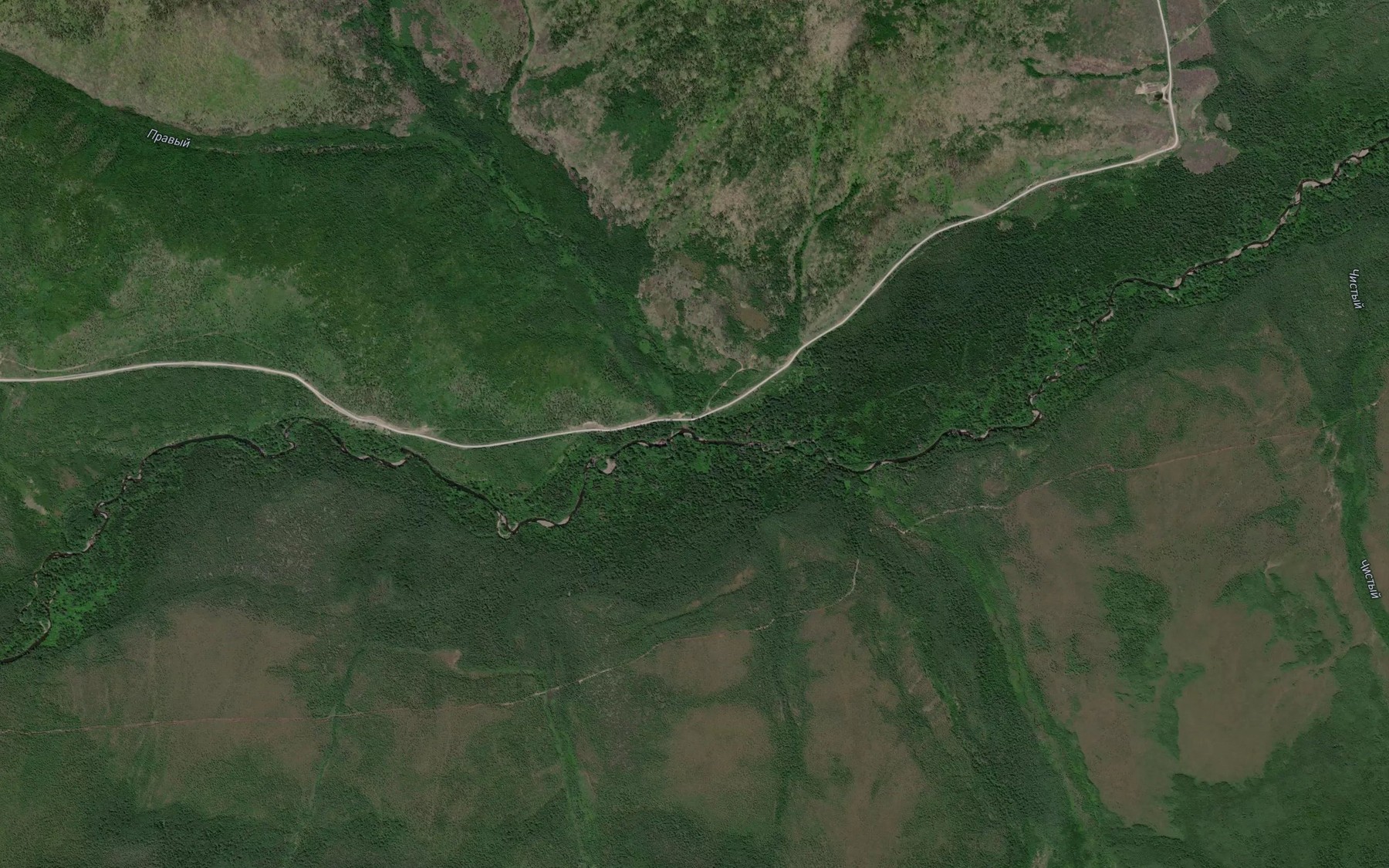 Satellite map of the Pravyy