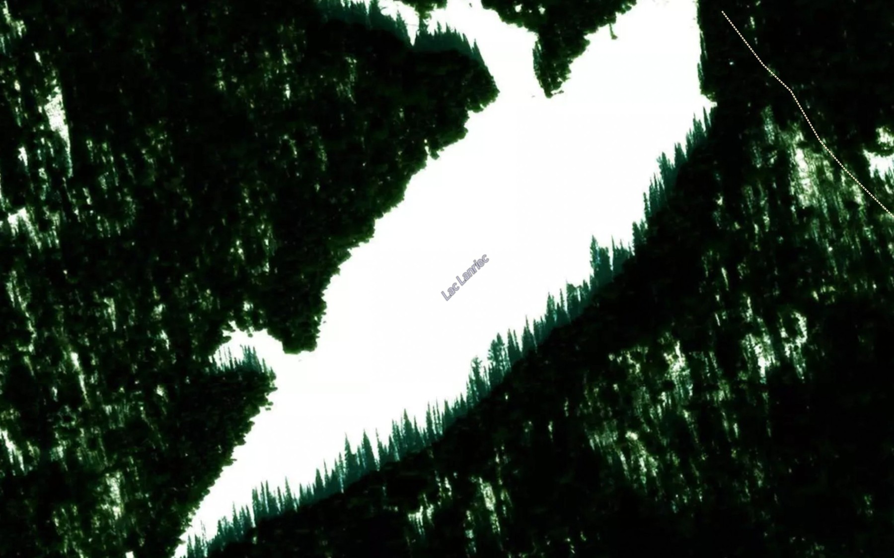 Satellite map of the Lac Lanriec