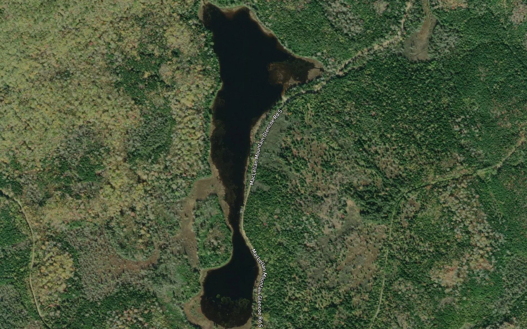 Satellite map of the MacPhersons Lake
