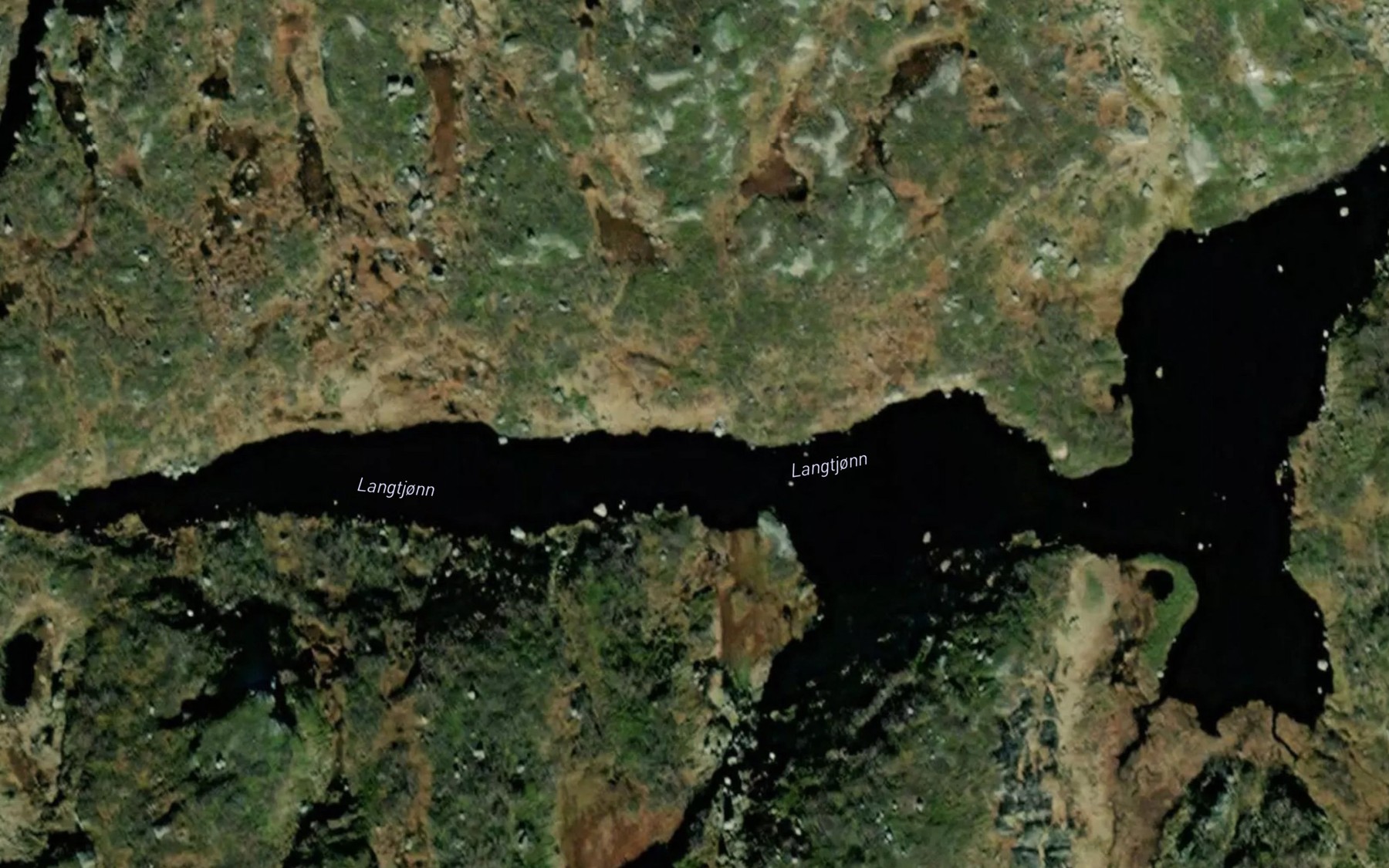 Satellite map of the Langtjorn