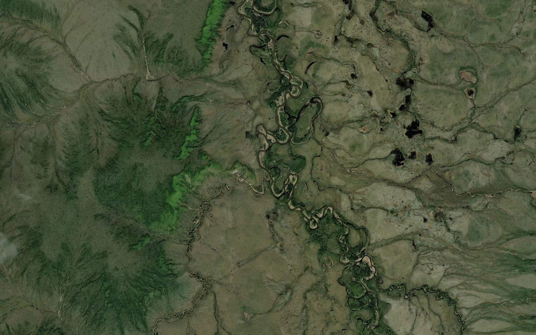Satellite map of the Fire Creek