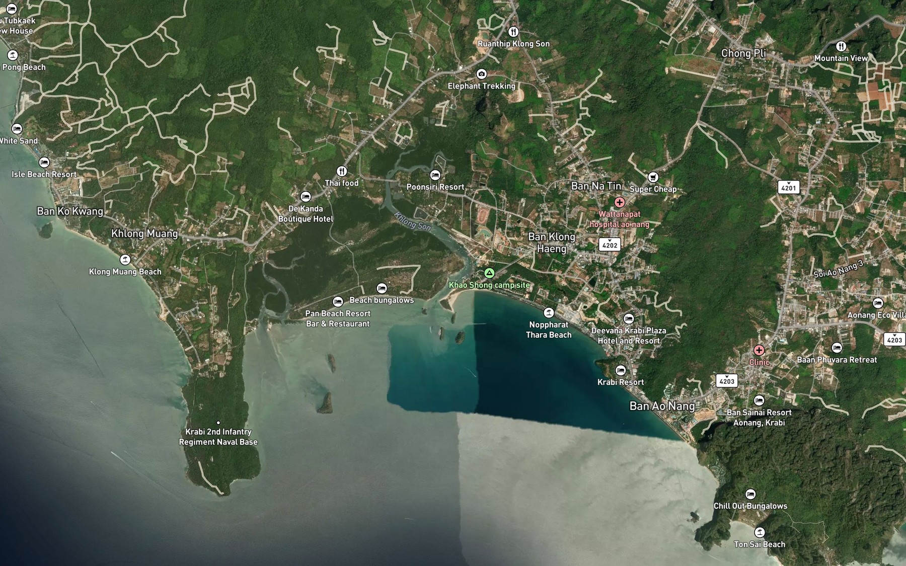 Satellite map of the Khlong Son