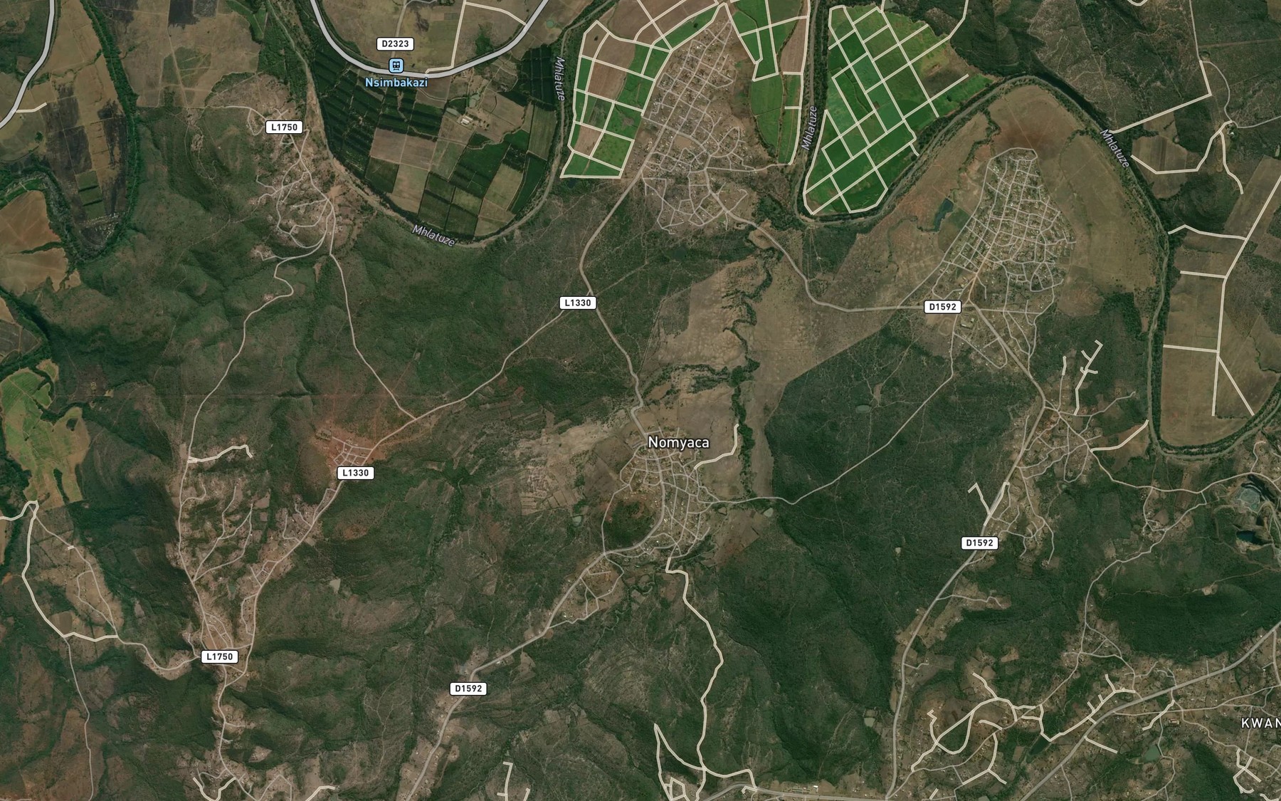 Satellite map of the Ndongande