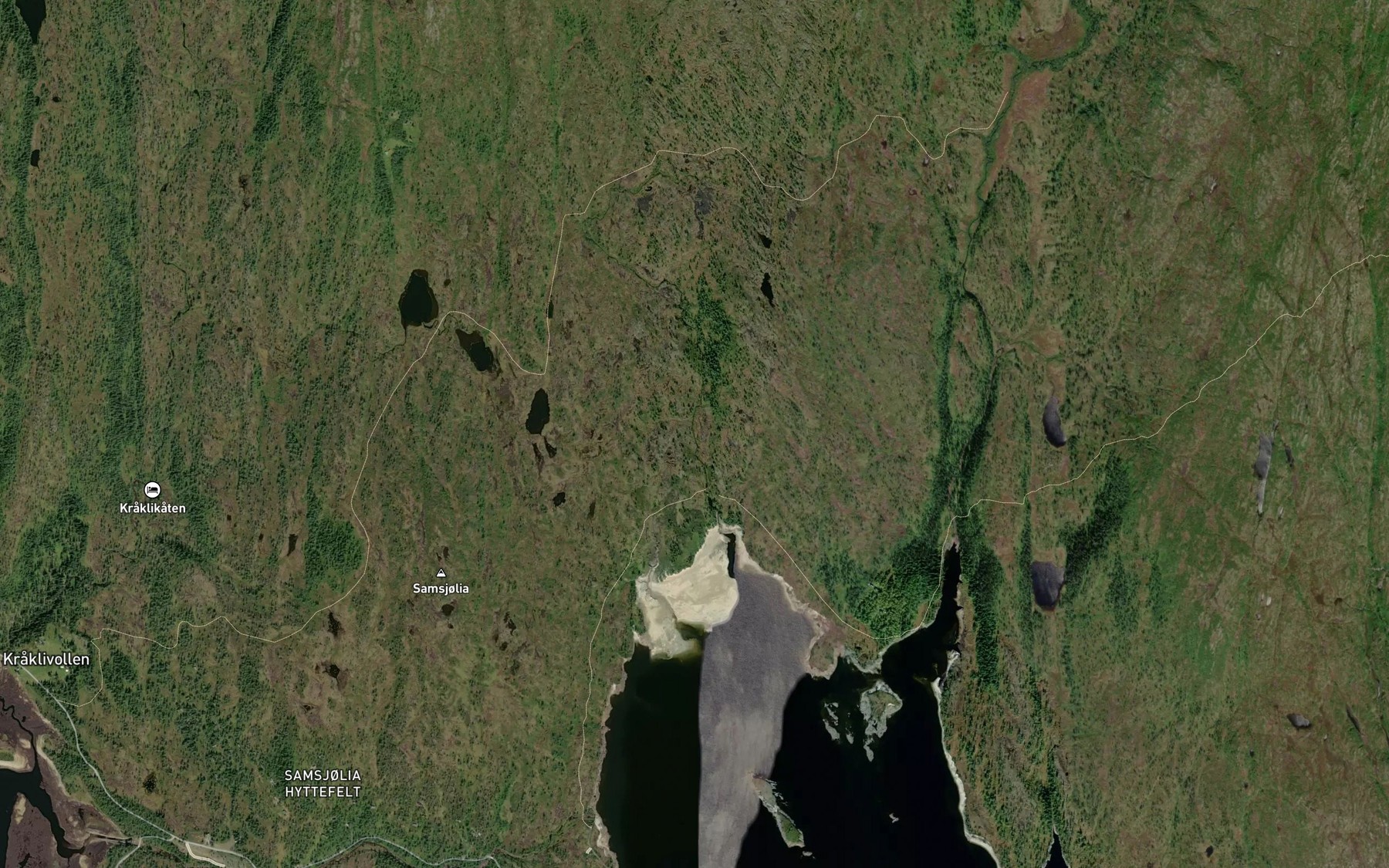 Satellite map of the Sandaa