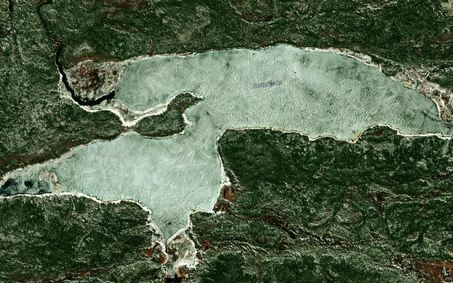 Satellite map of the Easter Lake