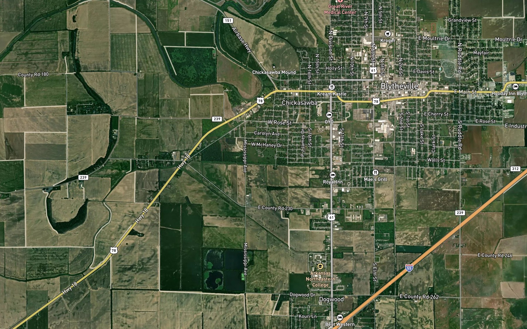 Satellite map of the Ditch Number 37