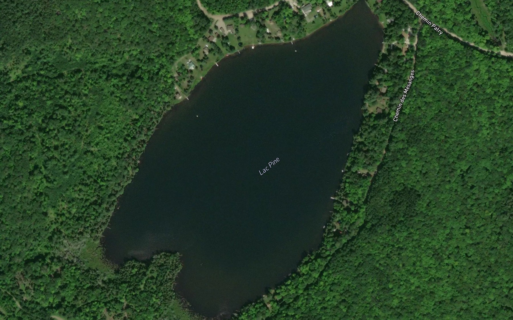Satellite map of the Lac Pine