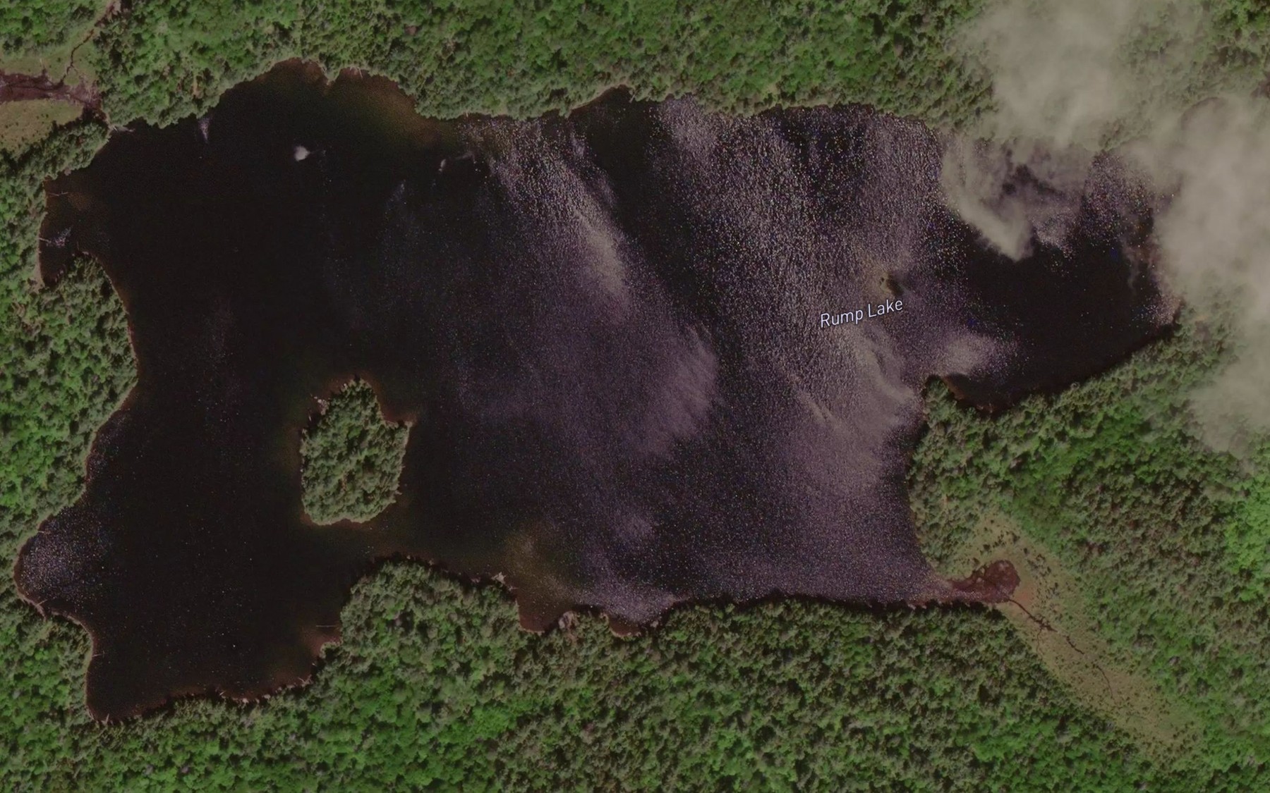 Satellite map of the Rump Lake