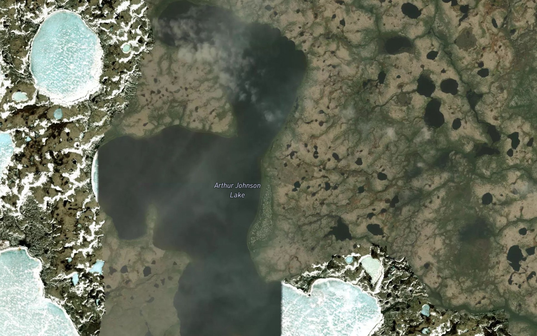 Satellite map of the Arthur Johnson Lake
