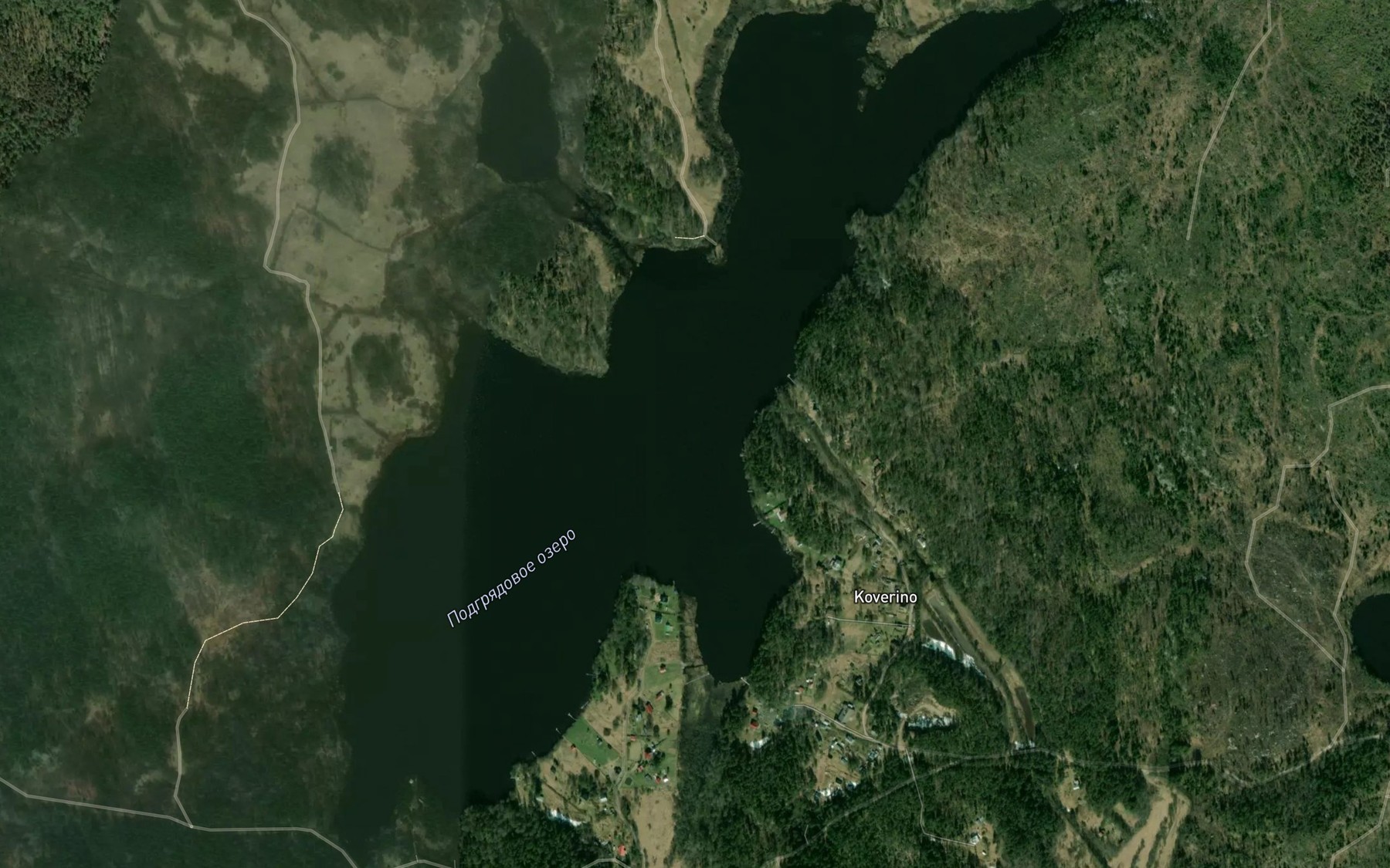 Satellite map of the Ozero Podgryadovoye