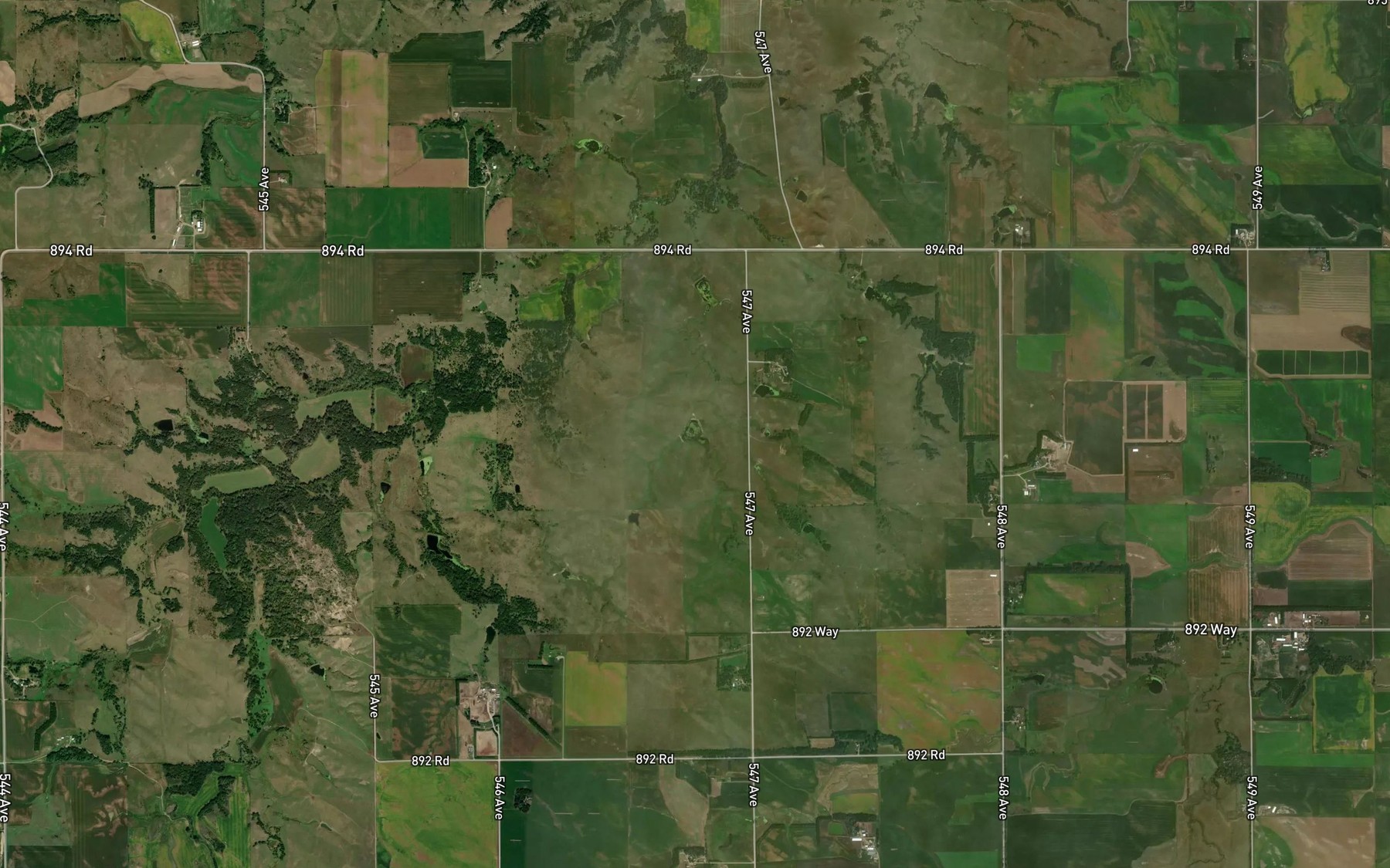 Satellite map of the Zart Reservoir