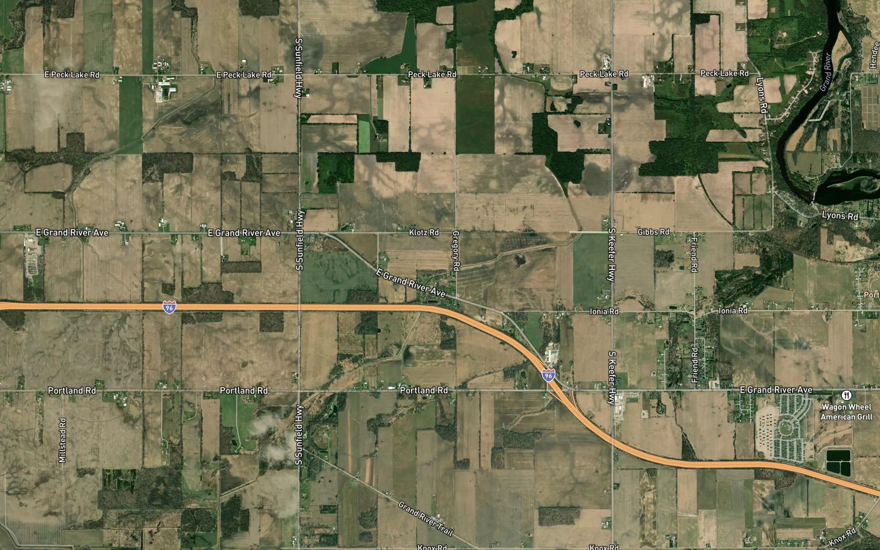 Satellite map of the Carbaugh Drain