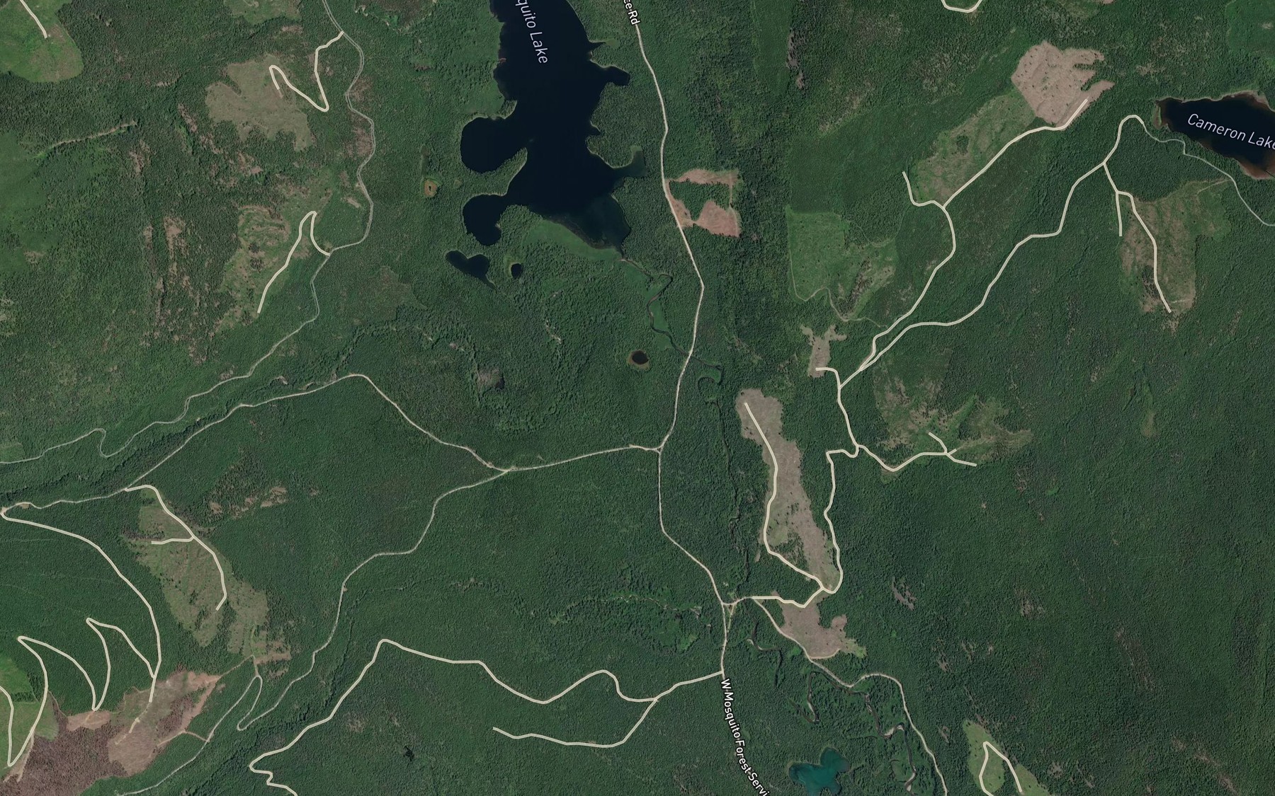 Satellite map of the Cusson Creek